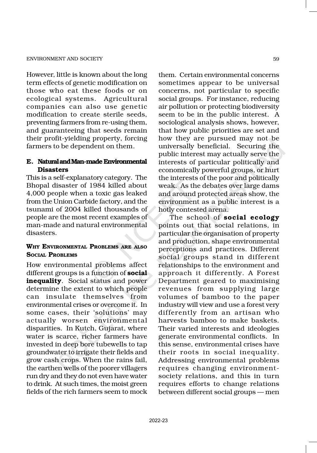 NCERT Book for Class 11 Sociology (Part-II) Chapter 3 Environment and Society - Page 10