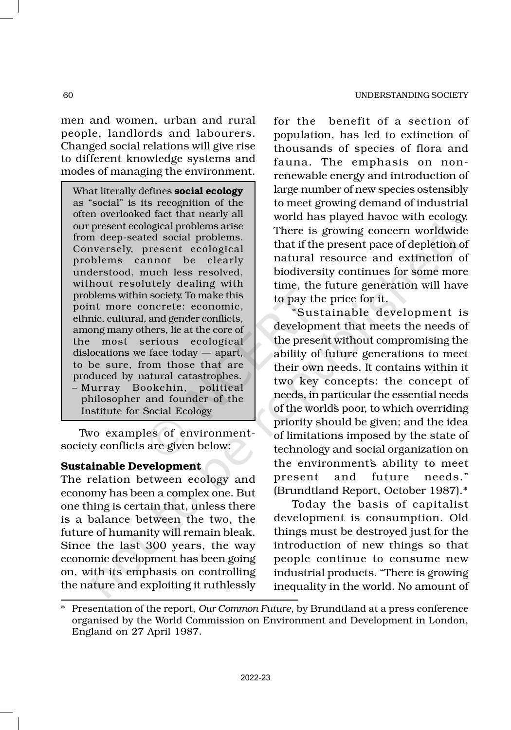 NCERT Book for Class 11 Sociology (Part-II) Chapter 3 Environment and Society - Page 11