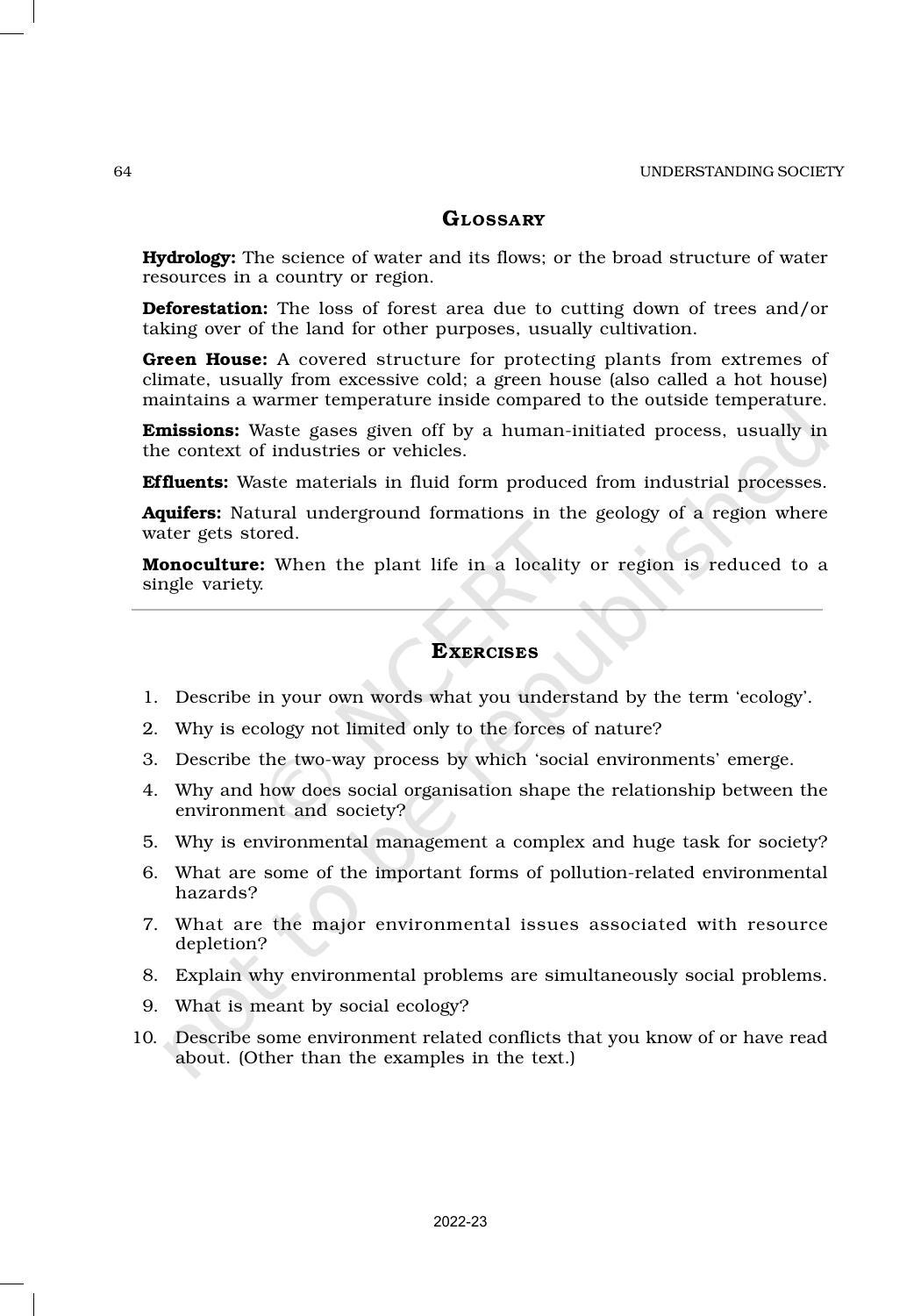 NCERT Book for Class 11 Sociology (Part-II) Chapter 3 Environment and Society - Page 15