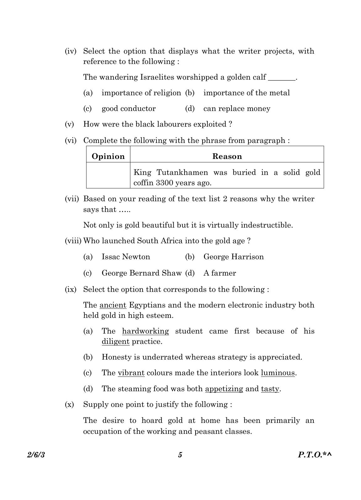 CBSE Class 10 2-6-3_English Language And Literature 2023 Question Paper - Page 5