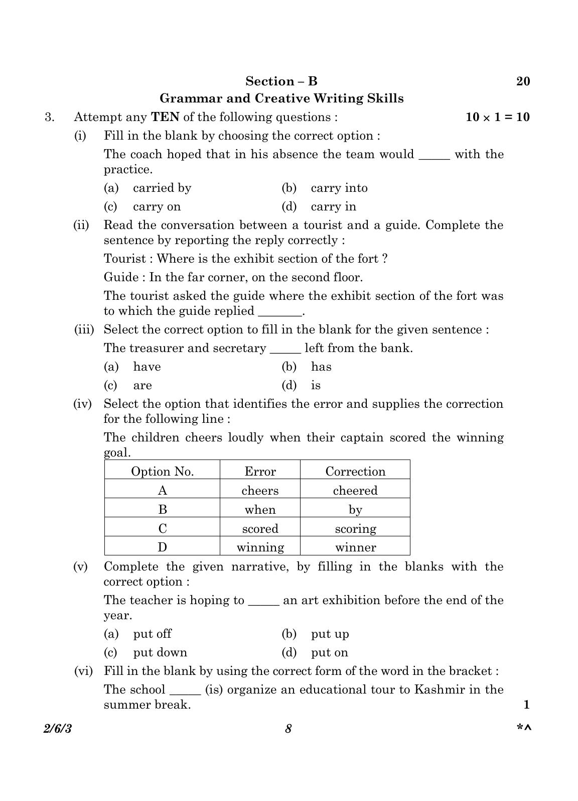 CBSE Class 10 2-6-3_English Language And Literature 2023 Question Paper - Page 8