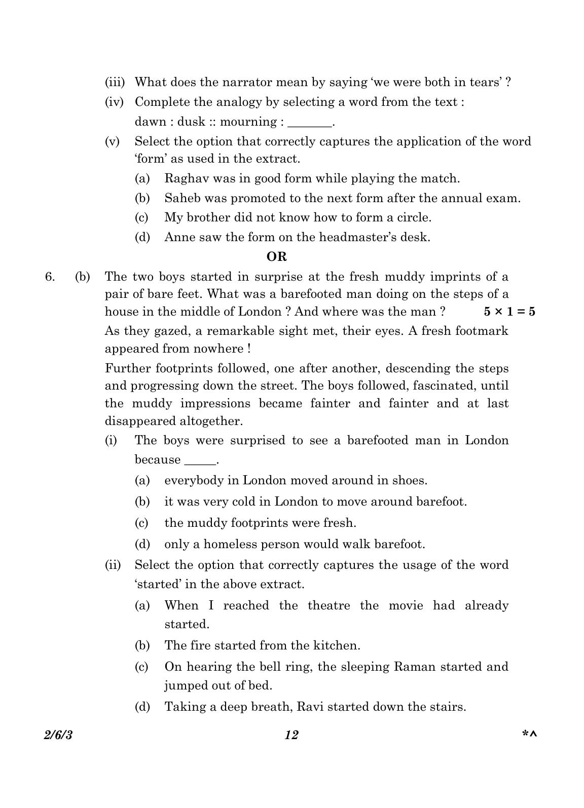 CBSE Class 10 2-6-3_English Language And Literature 2023 Question Paper - Page 12
