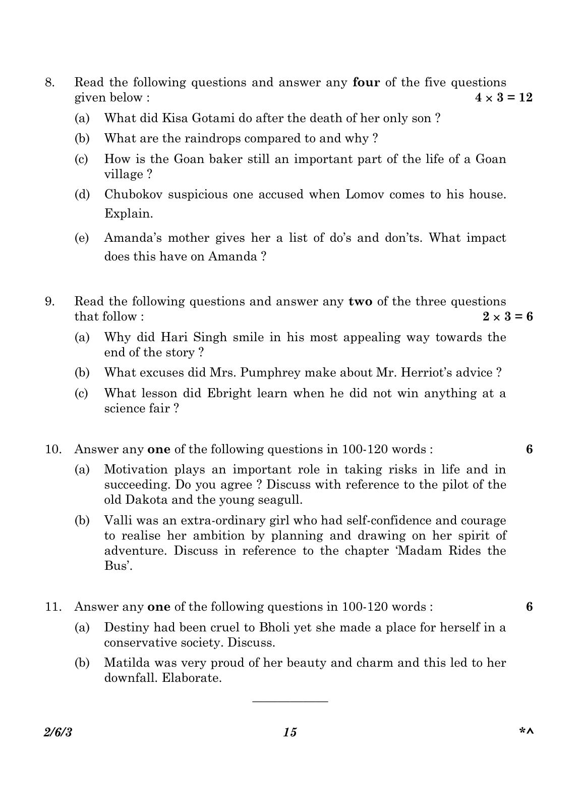 CBSE Class 10 2-6-3_English Language And Literature 2023 Question Paper - Page 15