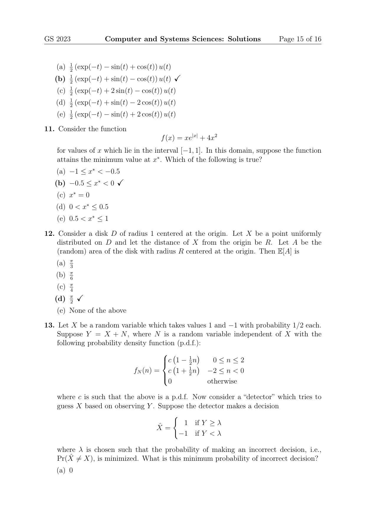 TIFR GS 2023 Computer & Systems Sciences Question Paper - Page 15