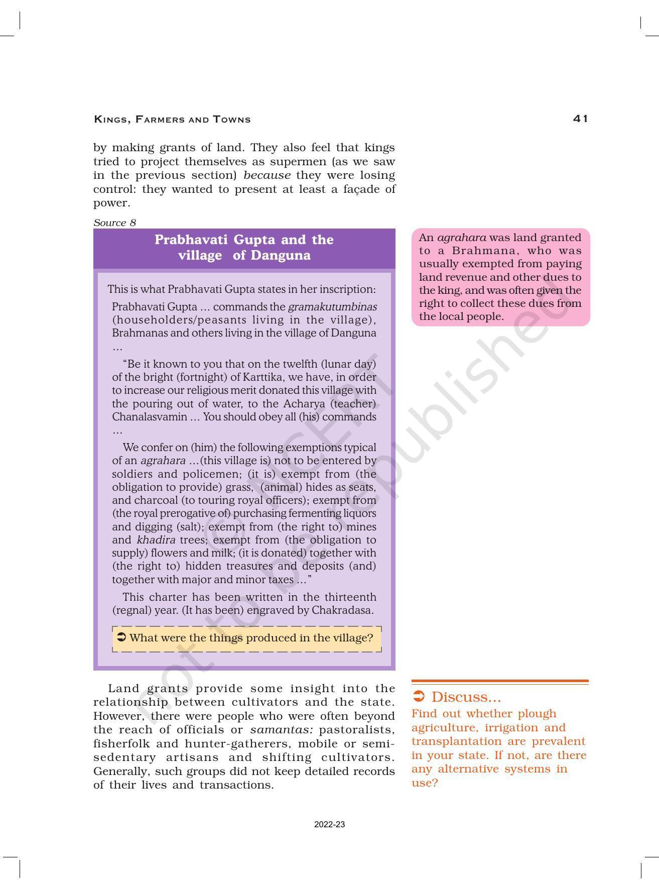 NCERT Book for Class 12 History (Part-1) Chapter 2 Kings, Farmers, and Towns - Page 14