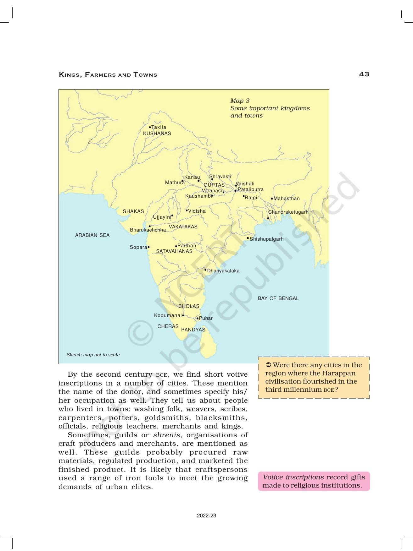 NCERT Book for Class 12 History (Part-1) Chapter 2 Kings, Farmers, and Towns - Page 16