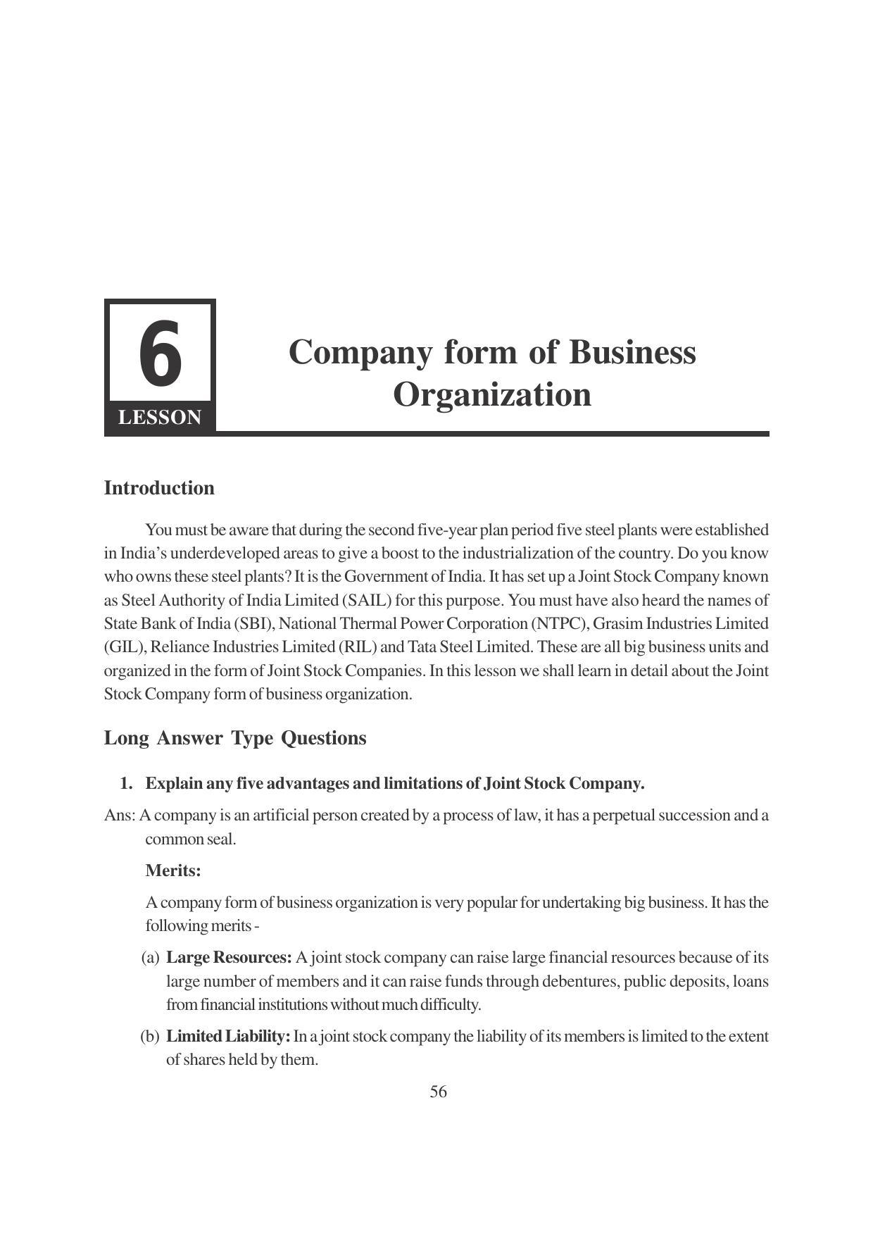 TS SCERT Inter 1st Year Business Studies-Book-2 Path 1 (English Medium) Text Book - Page 62
