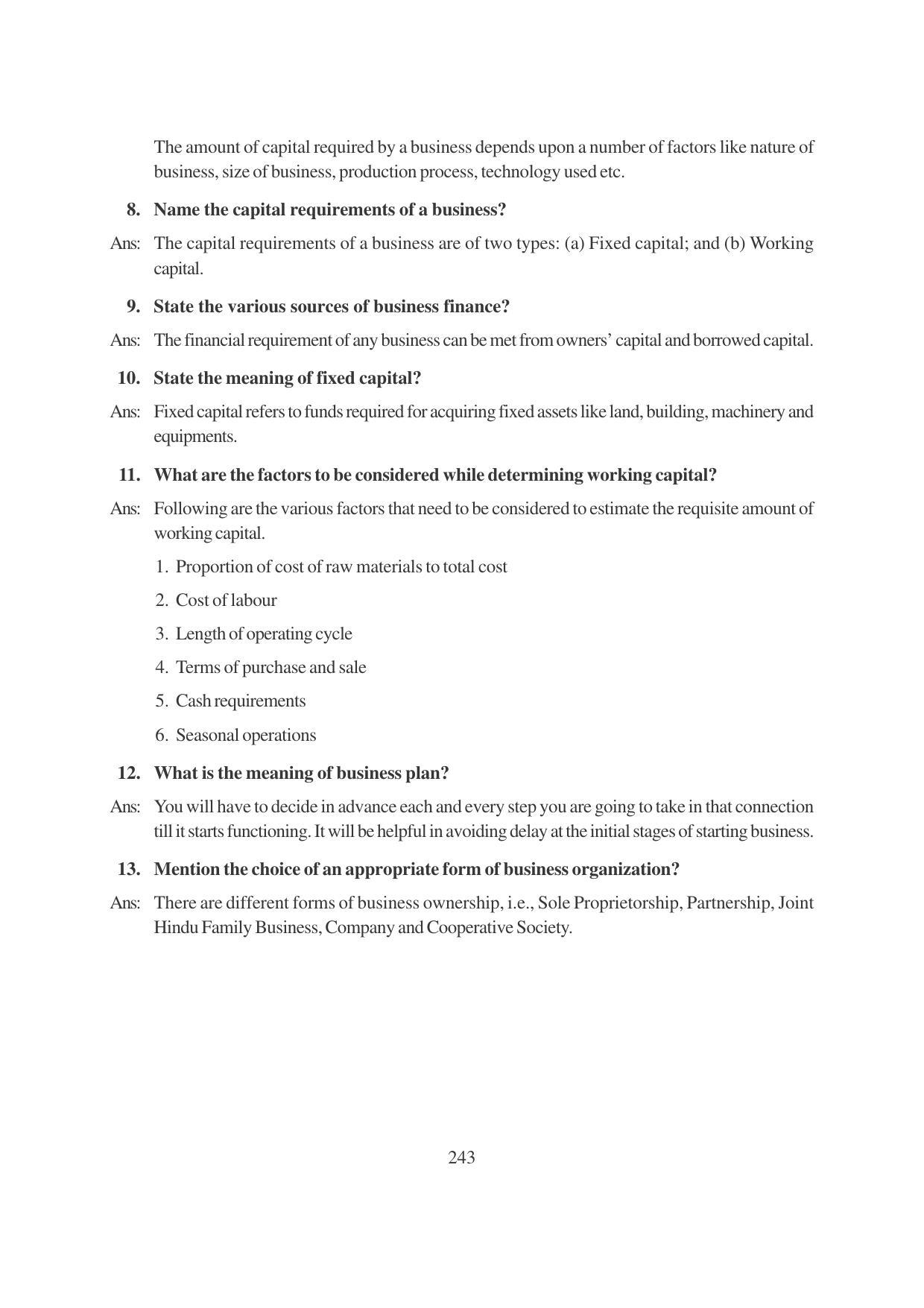 TS SCERT Inter 1st Year Business Studies-Book-2 Path 1 (English Medium) Text Book - Page 249