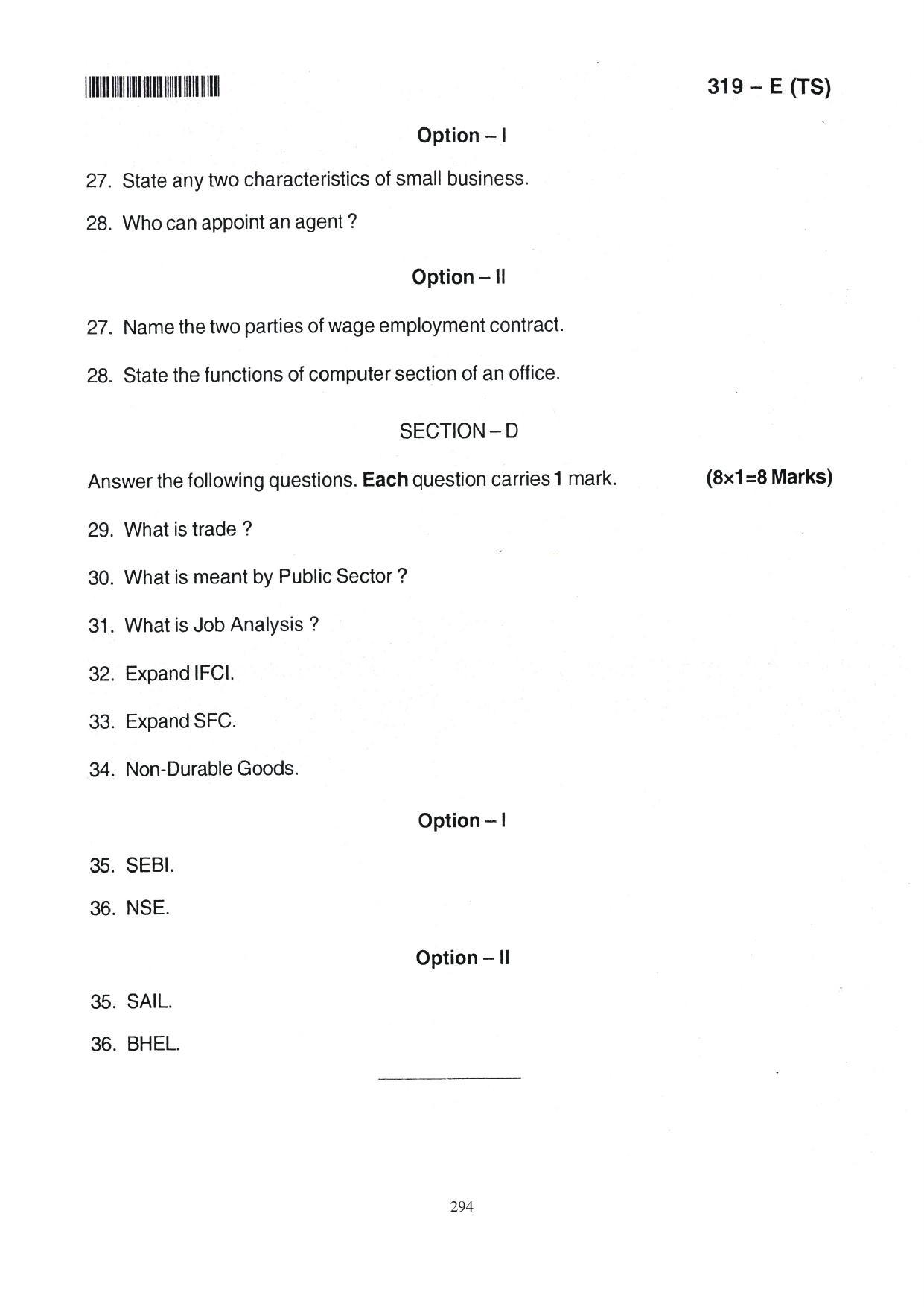 TS SCERT Inter 1st Year Business Studies-Book-2 Path 1 (English Medium) Text Book - Page 300