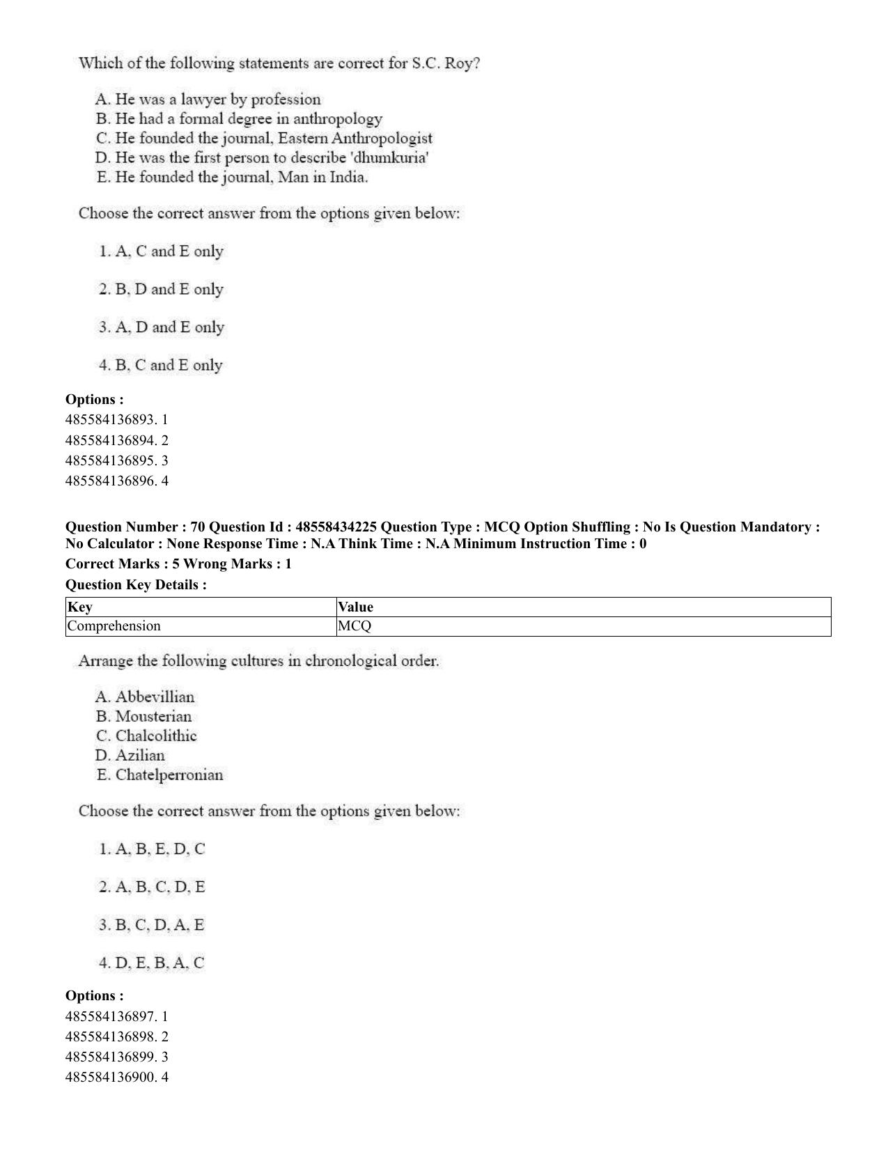 CUET 2023 English Sanskrit Shift 3 Question Paper - 18 June 2023 - Page 48