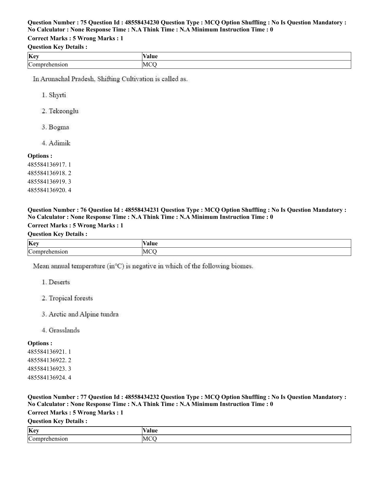 CUET 2023 English Sanskrit Shift 3 Question Paper - 18 June 2023 - Page 51