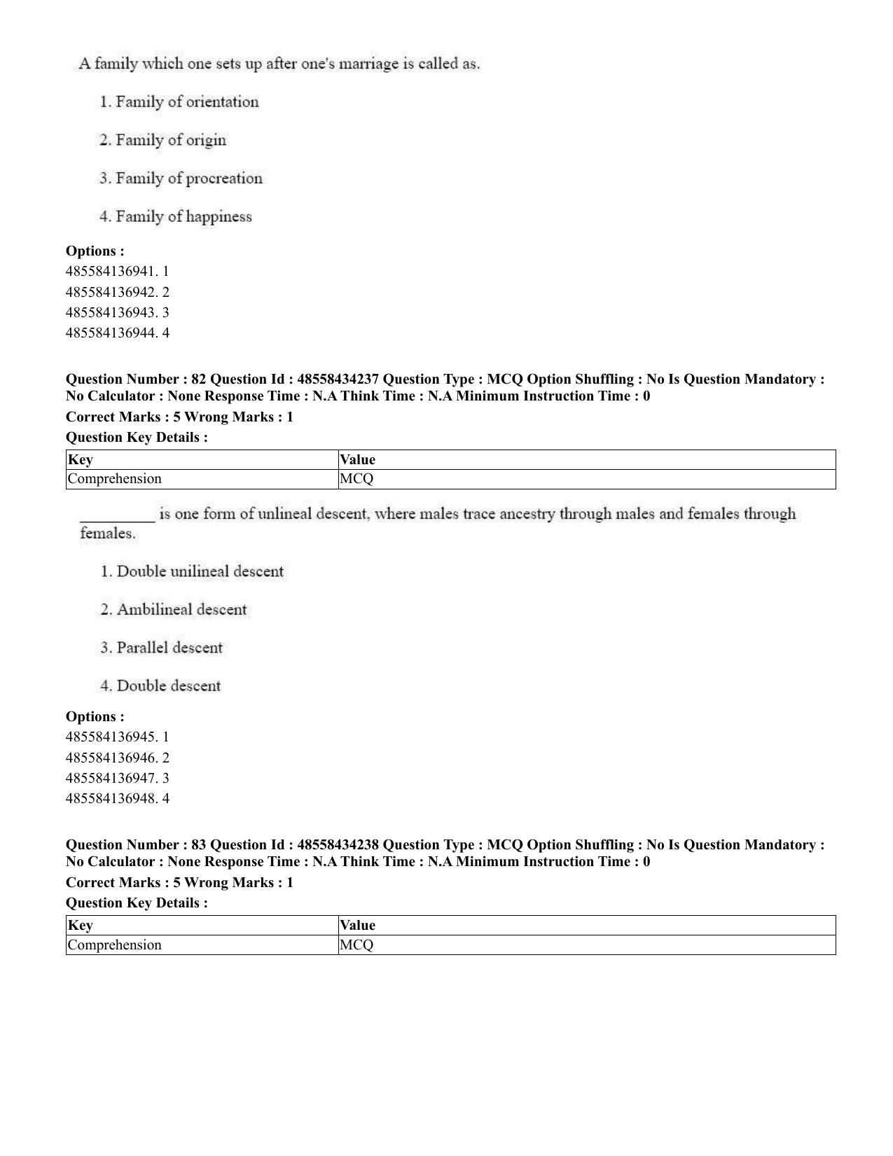 CUET 2023 English Sanskrit Shift 3 Question Paper - 18 June 2023 - Page 54