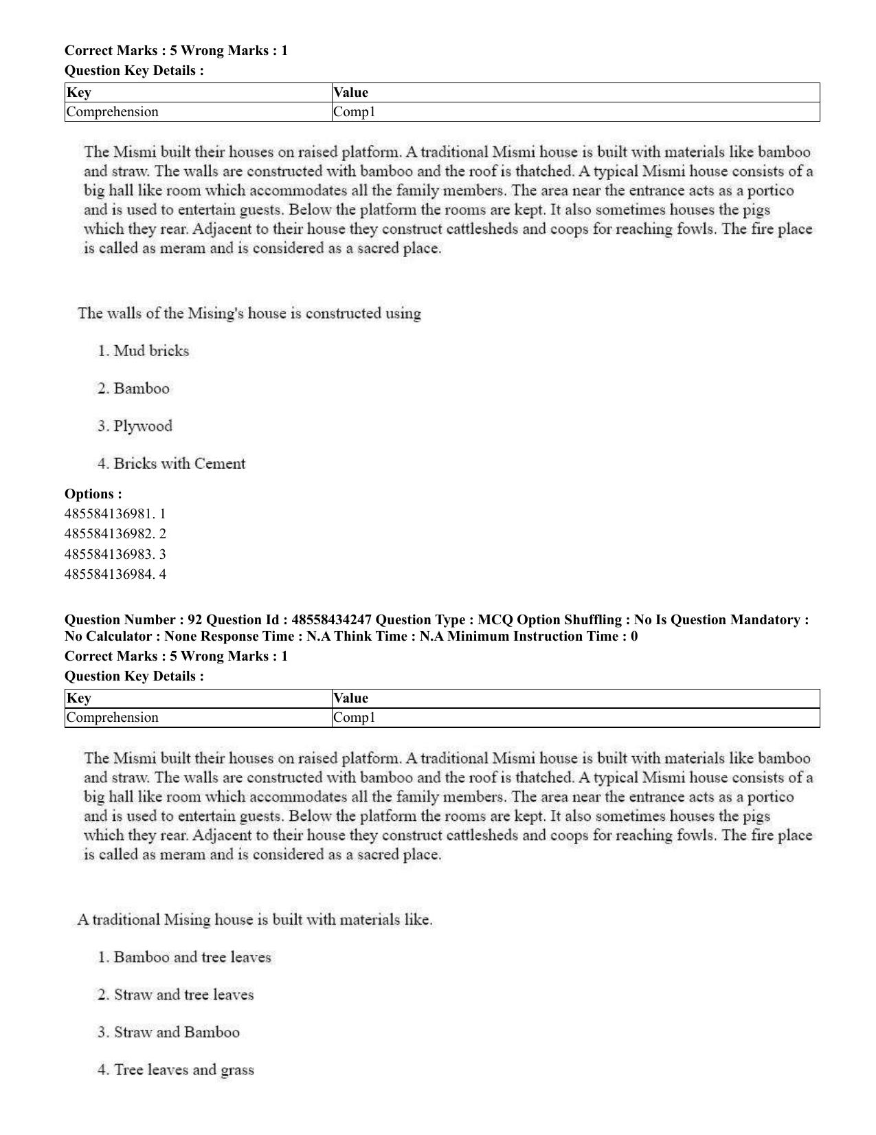 CUET 2023 English Sanskrit Shift 3 Question Paper - 18 June 2023 - Page 59