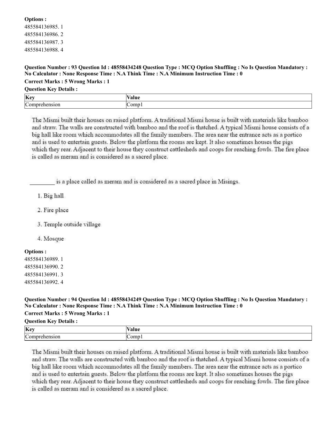 CUET 2023 English Sanskrit Shift 3 Question Paper - 18 June 2023 - Page 60