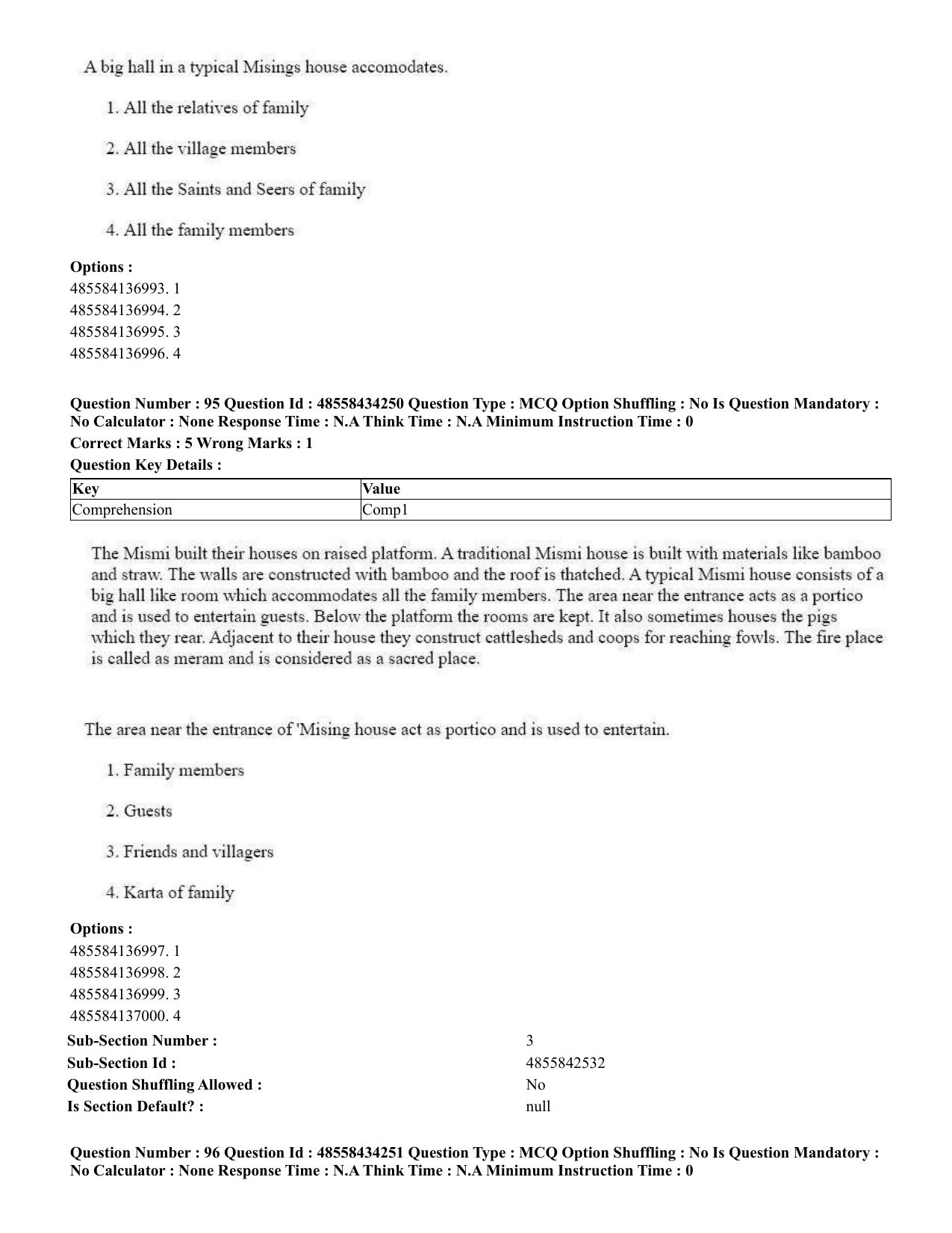 CUET 2023 English Sanskrit Shift 3 Question Paper - 18 June 2023 - Page 61