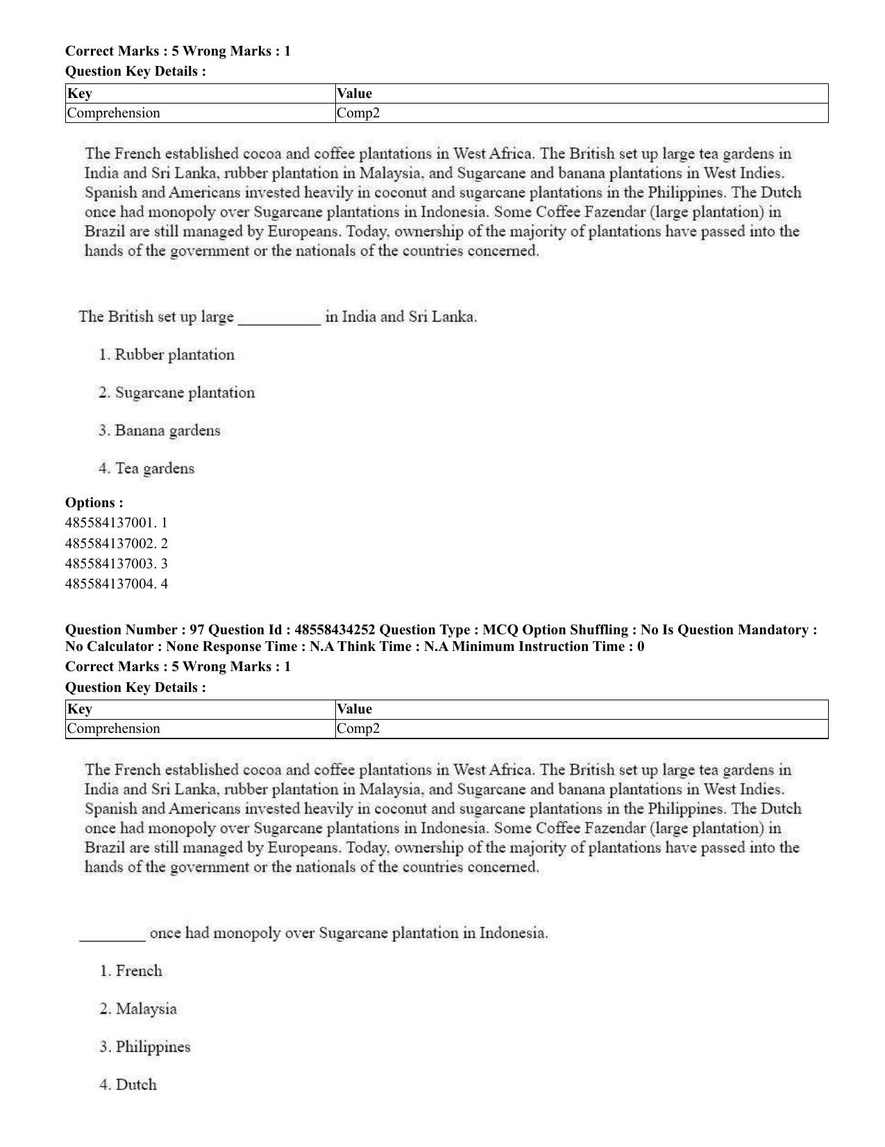 CUET 2023 English Sanskrit Shift 3 Question Paper - 18 June 2023 - Page 62