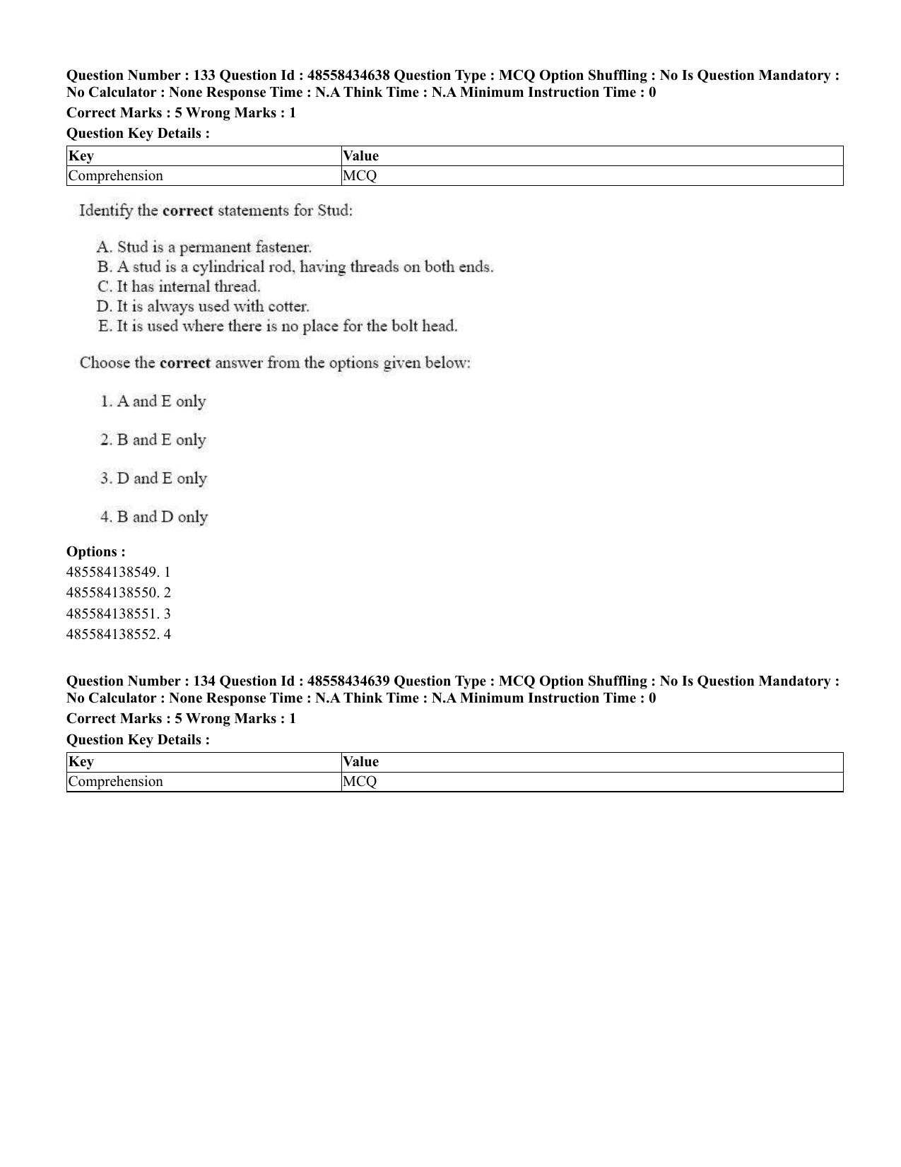 CUET 2023 English Sanskrit Shift 3 Question Paper - 18 June 2023 - Page 85
