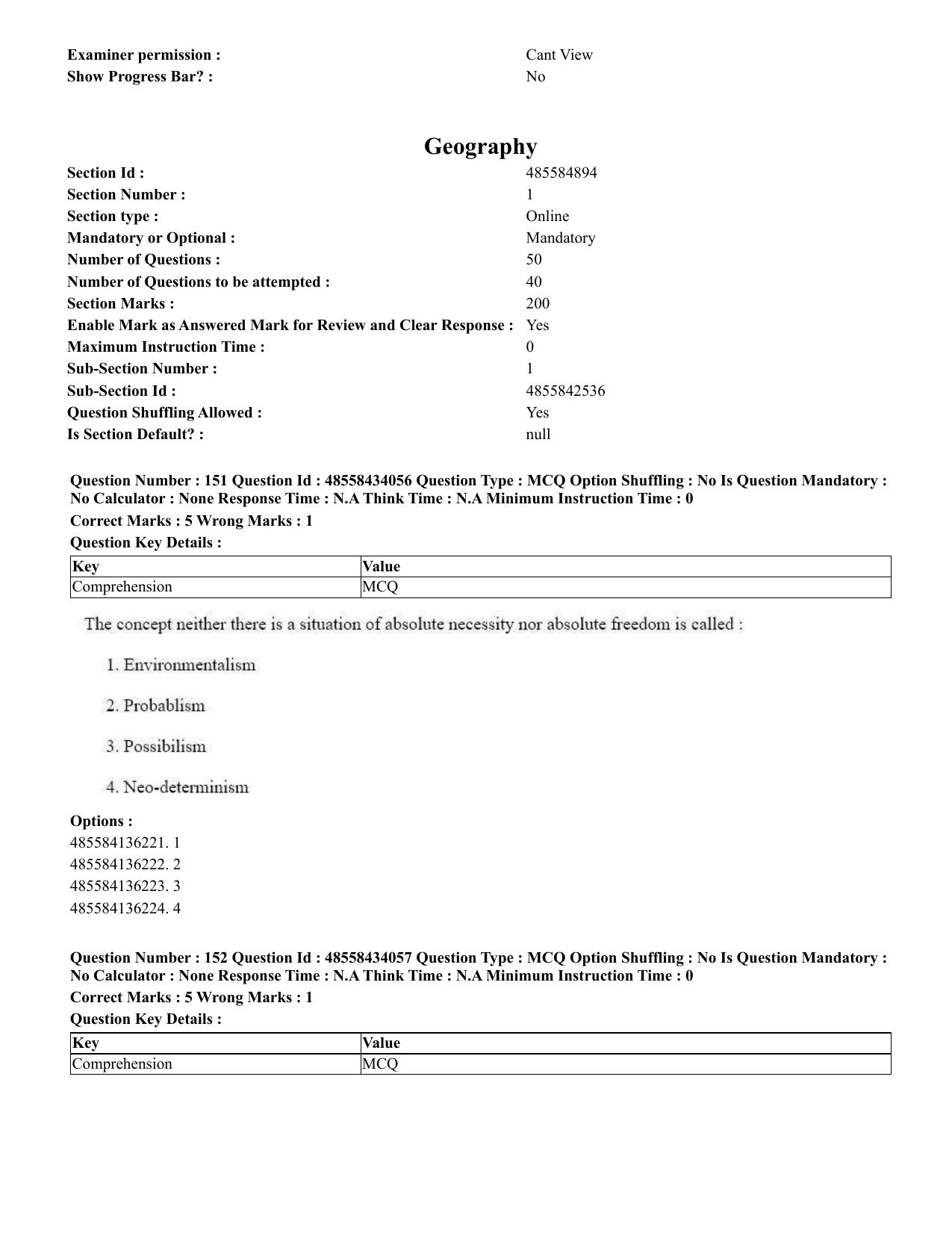 CUET 2023 English Sanskrit Shift 3 Question Paper - 18 June 2023 - Page 101