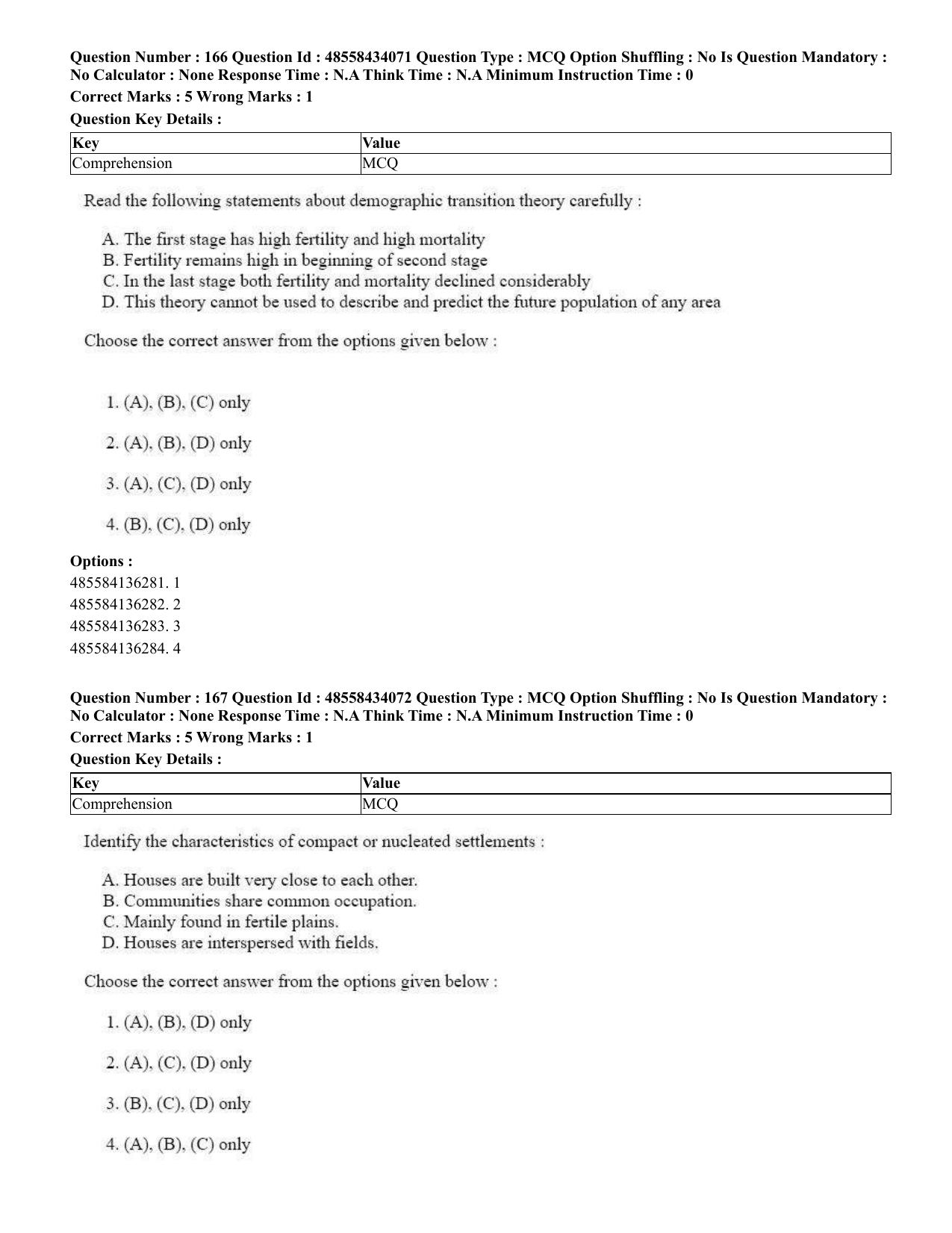 CUET 2023 English Sanskrit Shift 3 Question Paper - 18 June 2023 - Page 109