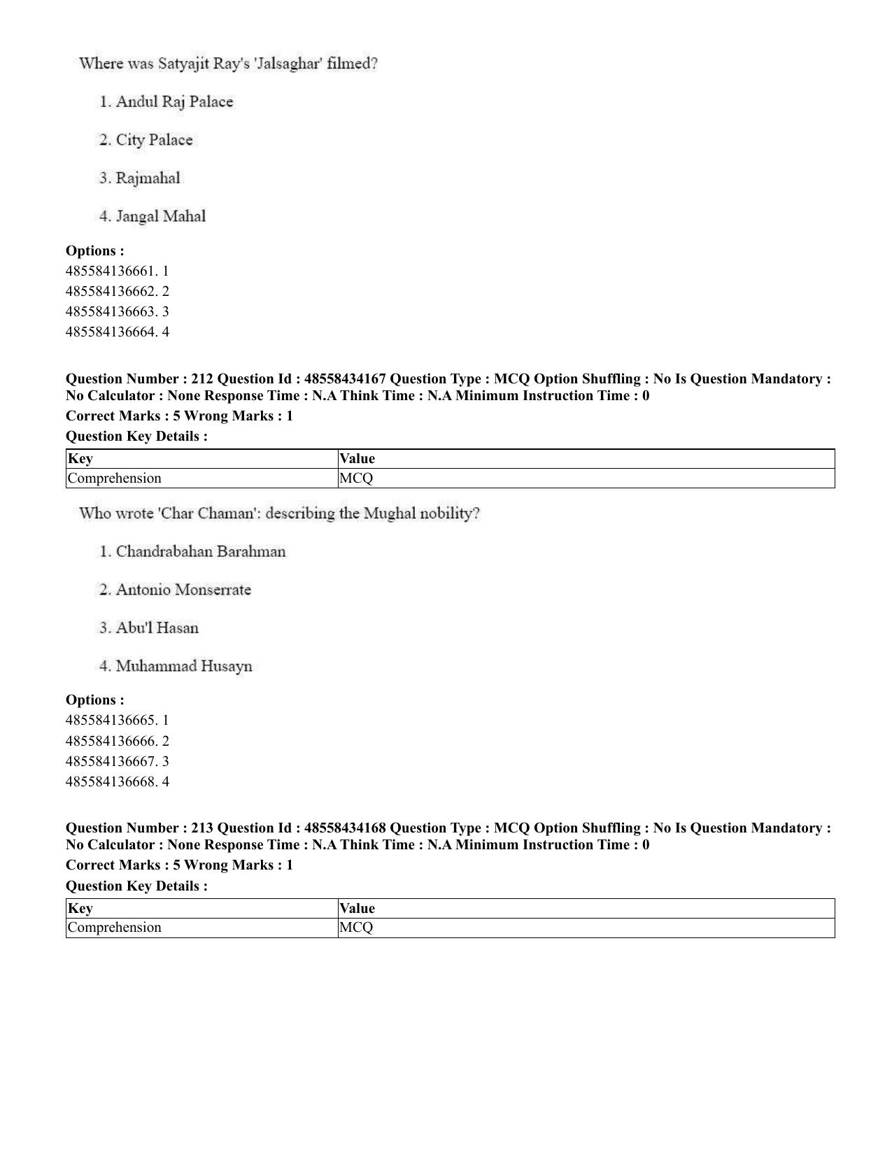 CUET 2023 English Sanskrit Shift 3 Question Paper - 18 June 2023 - Page 137