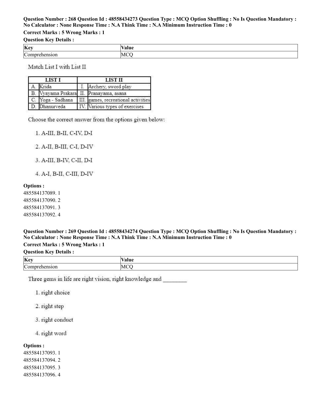 CUET 2023 English Sanskrit Shift 3 Question Paper - 18 June 2023 - Page 169