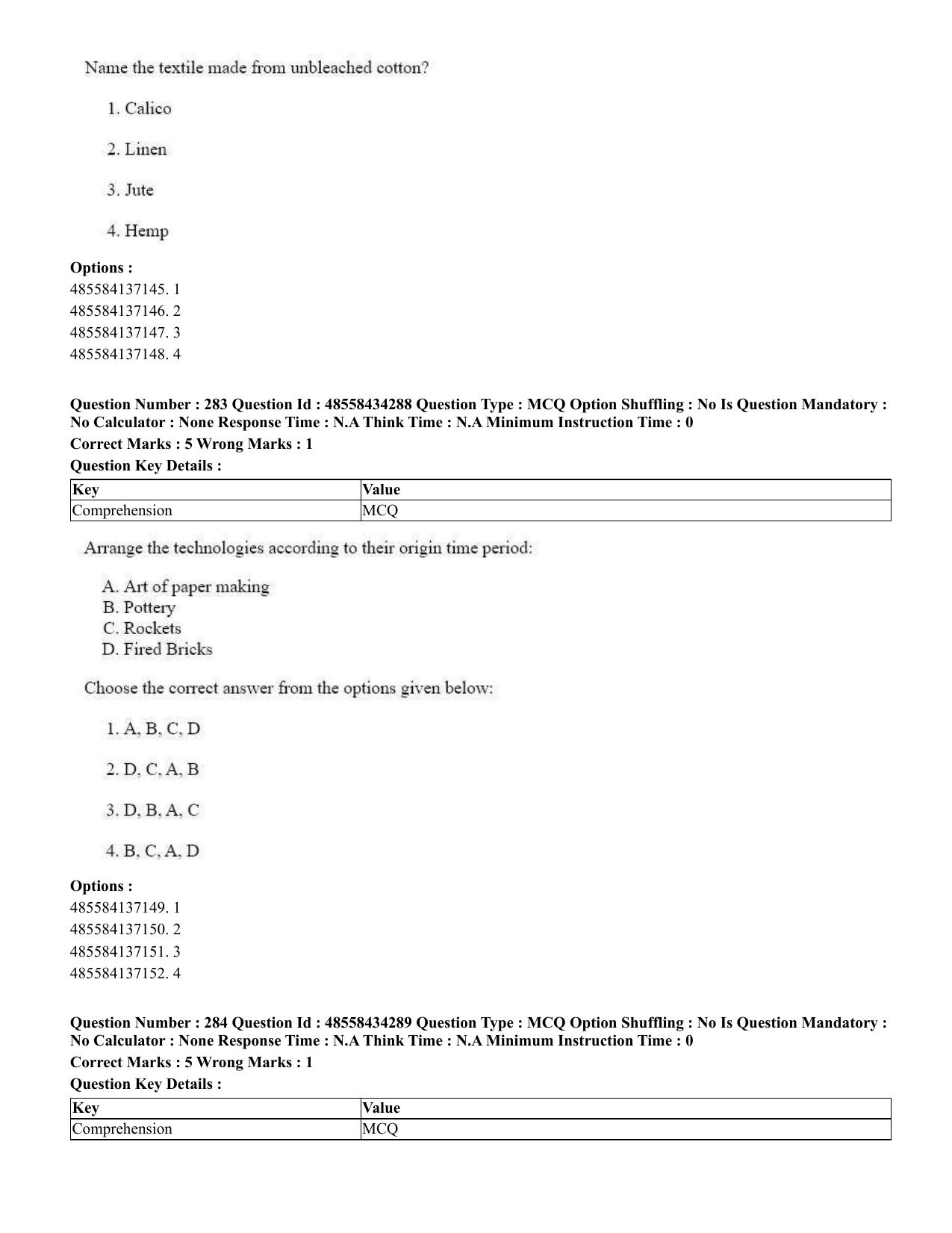 CUET 2023 English Sanskrit Shift 3 Question Paper - 18 June 2023 - Page 176