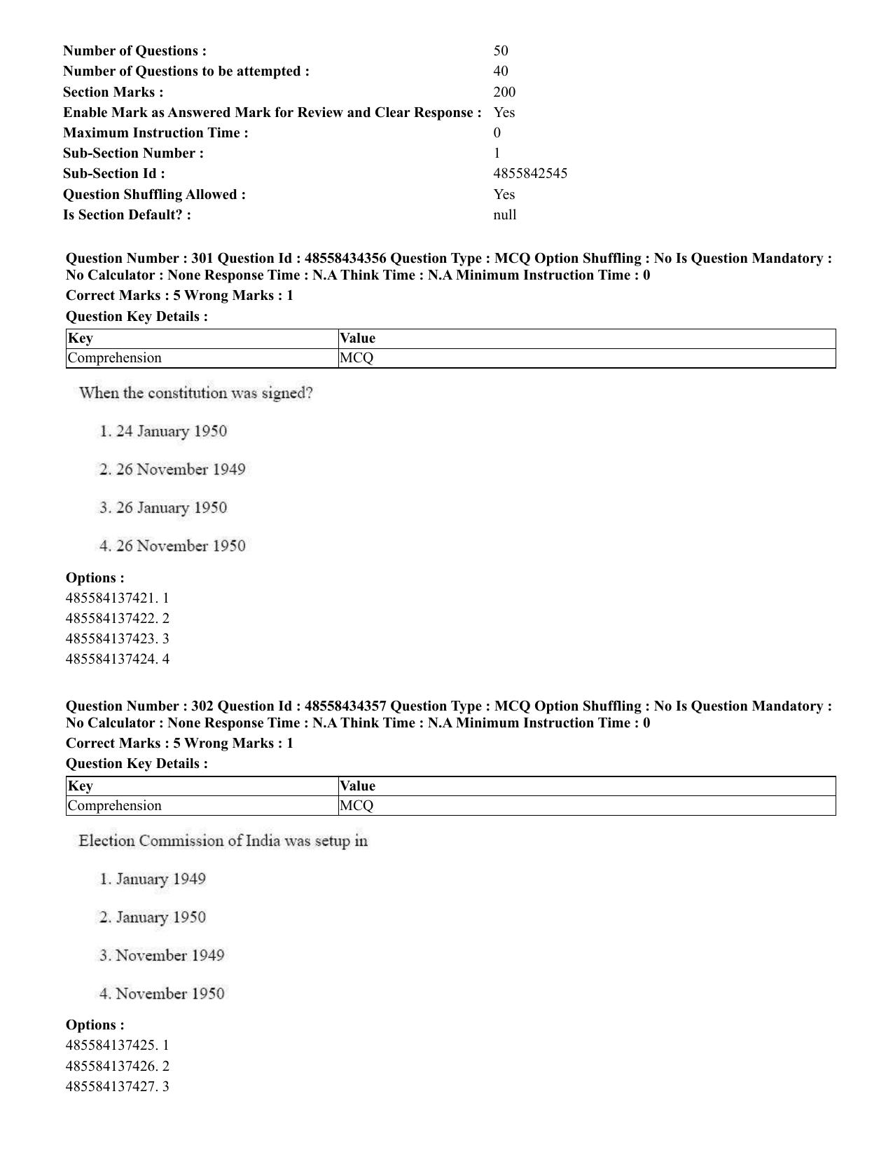 CUET 2023 English Sanskrit Shift 3 Question Paper - 18 June 2023 - Page 191