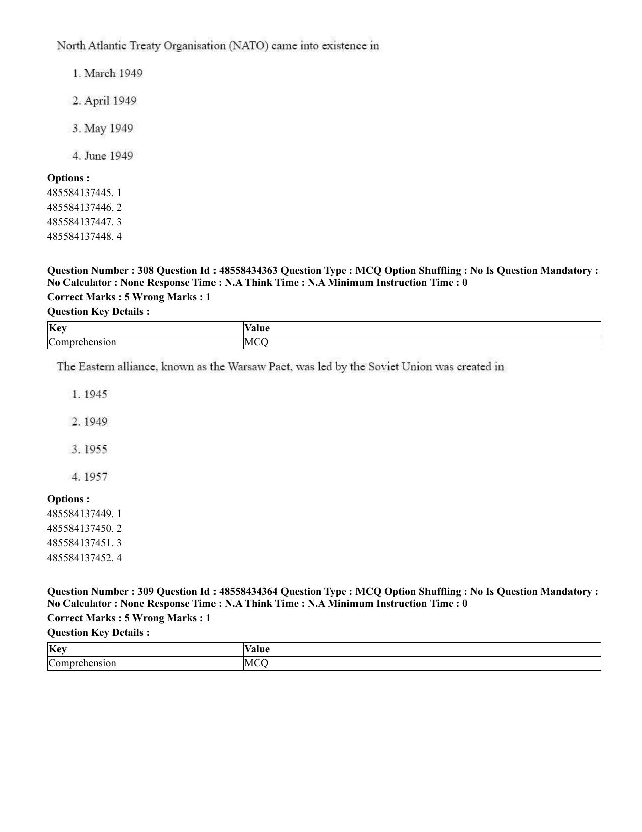 CUET 2023 English Sanskrit Shift 3 Question Paper - 18 June 2023 - Page 194