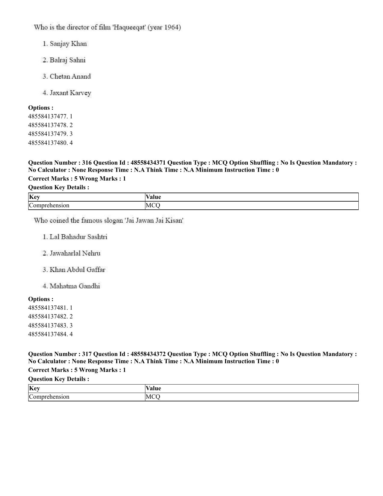 CUET 2023 English Sanskrit Shift 3 Question Paper - 18 June 2023 - Page 198
