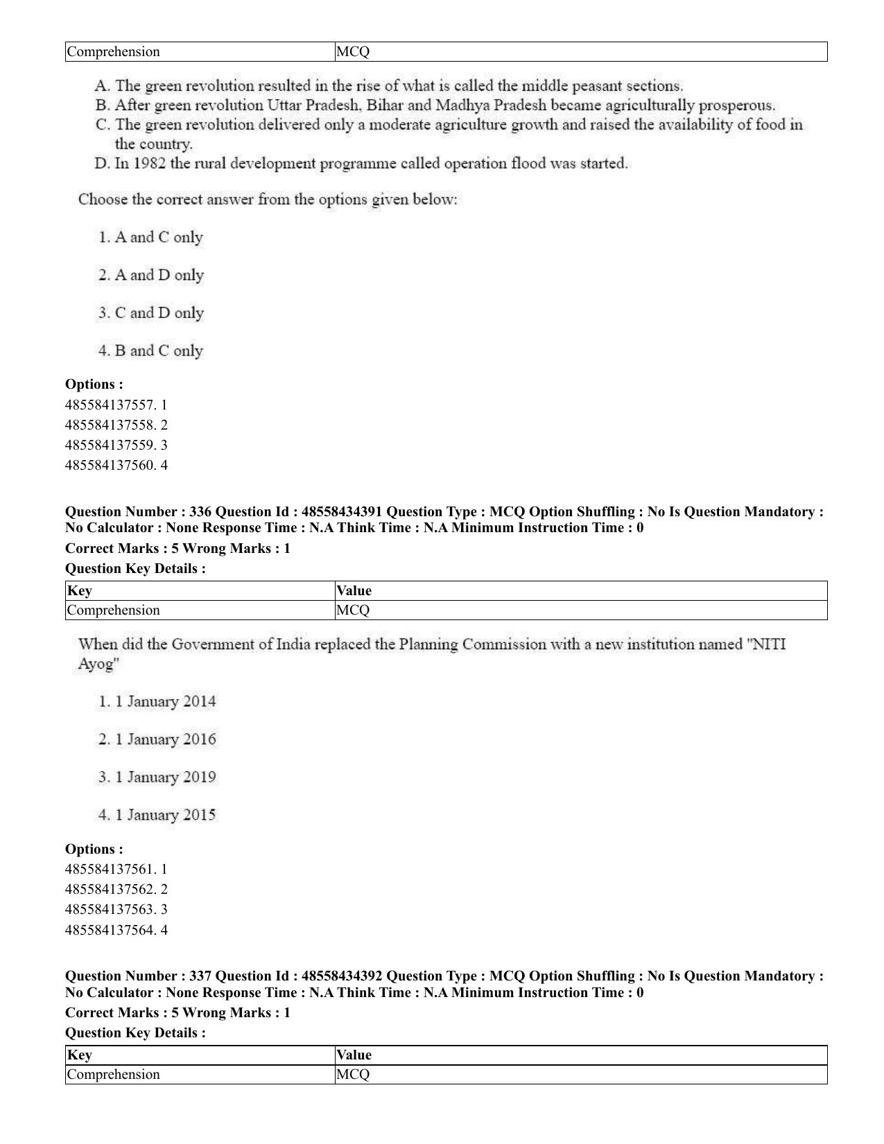 CUET 2023 English Sanskrit Shift 3 Question Paper - 18 June 2023 - Page 208