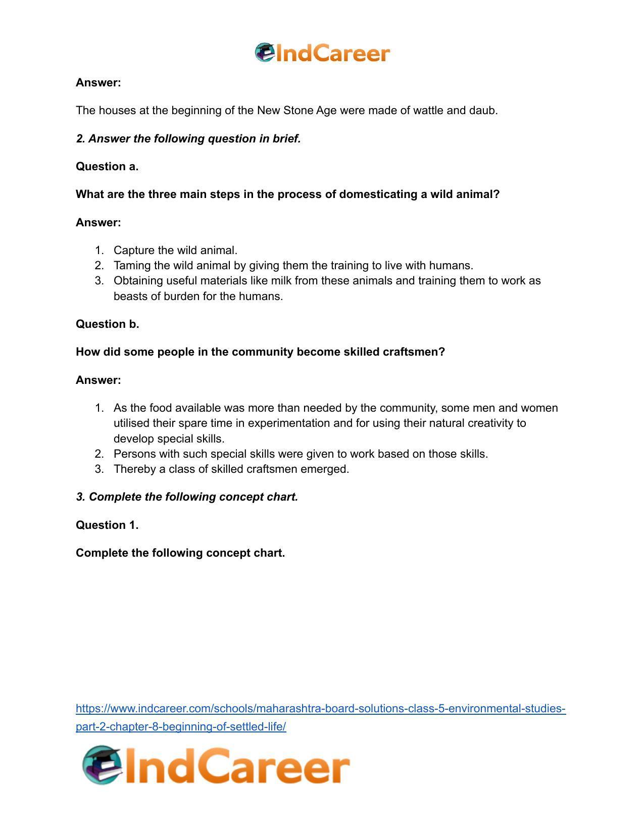 Maharashtra Board Solutions Class 5-Environmental Studies (Part 2): Chapter 8- Beginning of Settled Life - Page 3