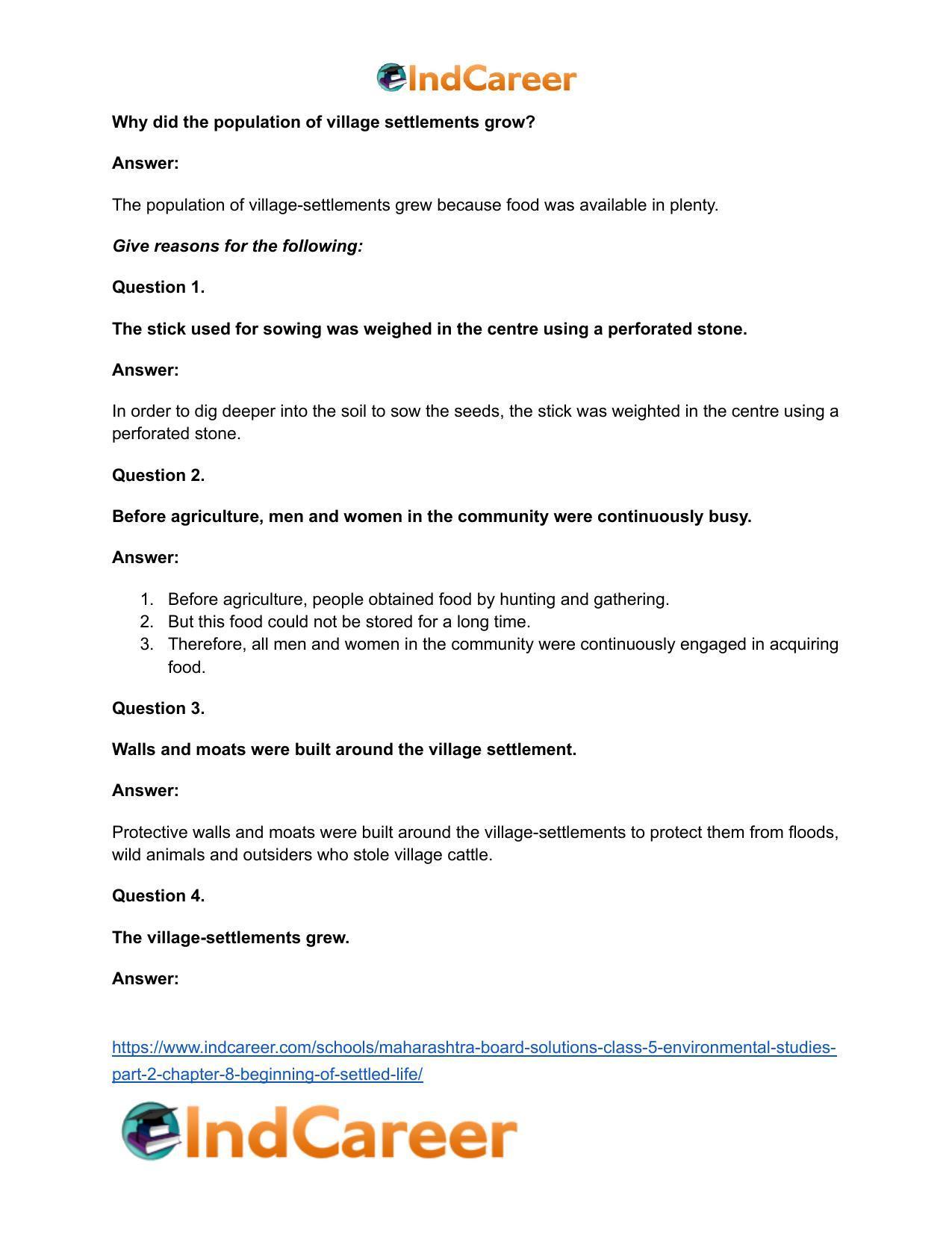 Maharashtra Board Solutions Class 5-Environmental Studies (Part 2): Chapter 8- Beginning of Settled Life - Page 13