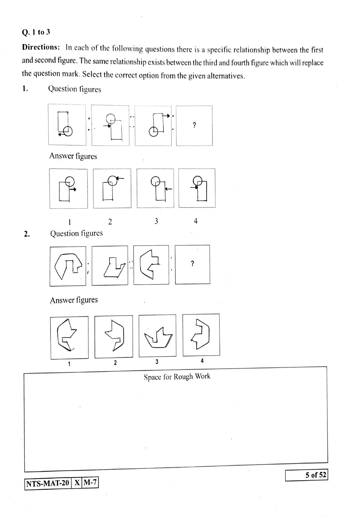 Maharashtra NTSE 2021 Kannada MAT Question Paper - Page 5