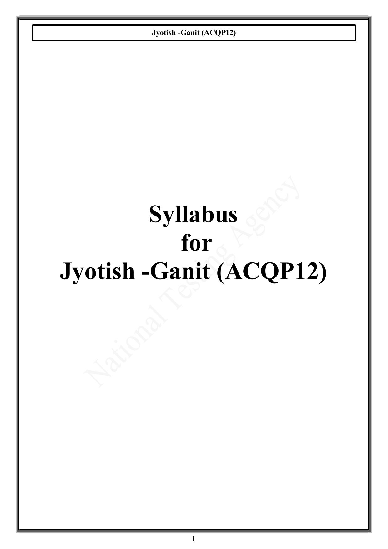 CUET PG Acharya Syllabus - Page 24