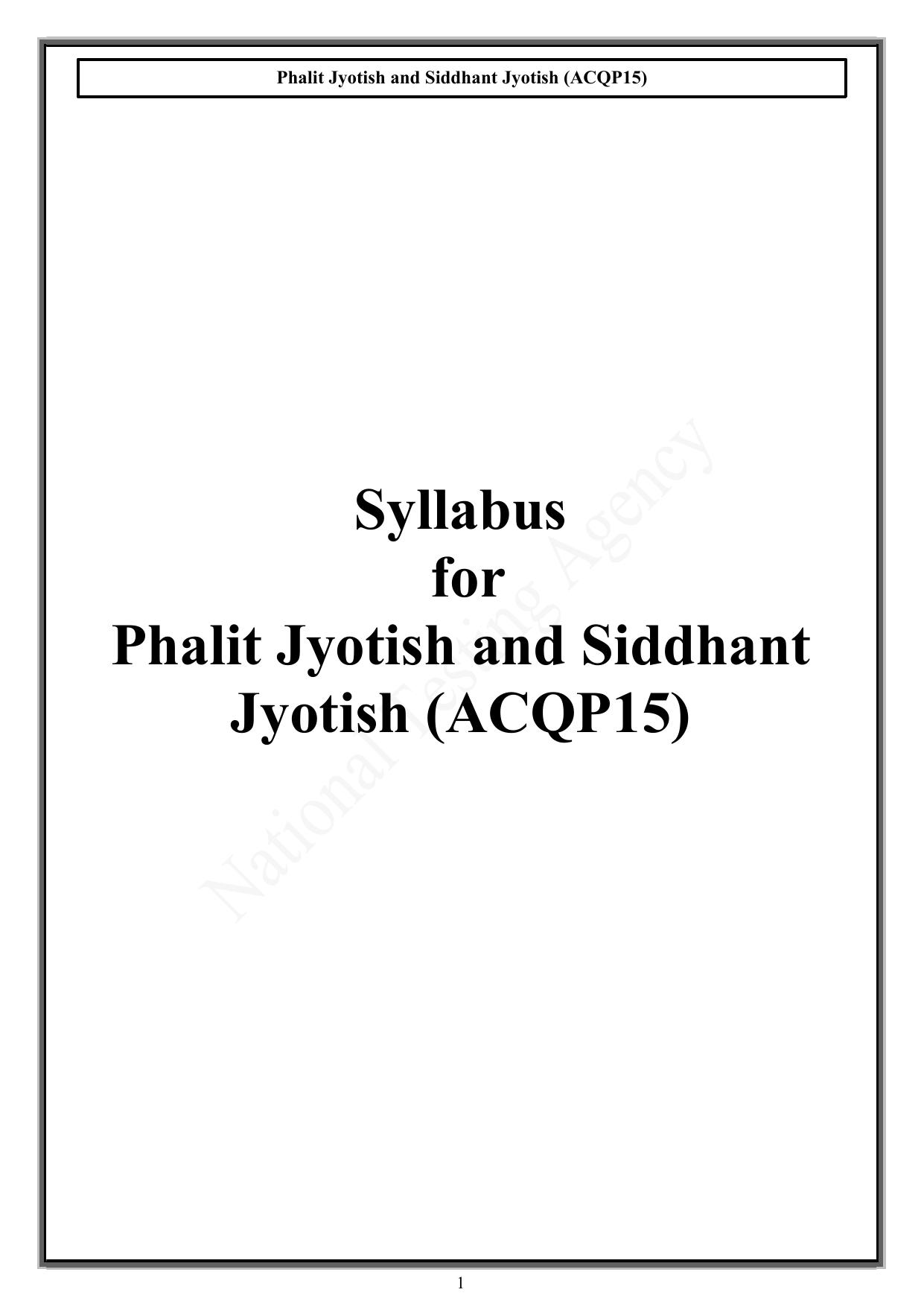 CUET PG Acharya Syllabus - Page 30