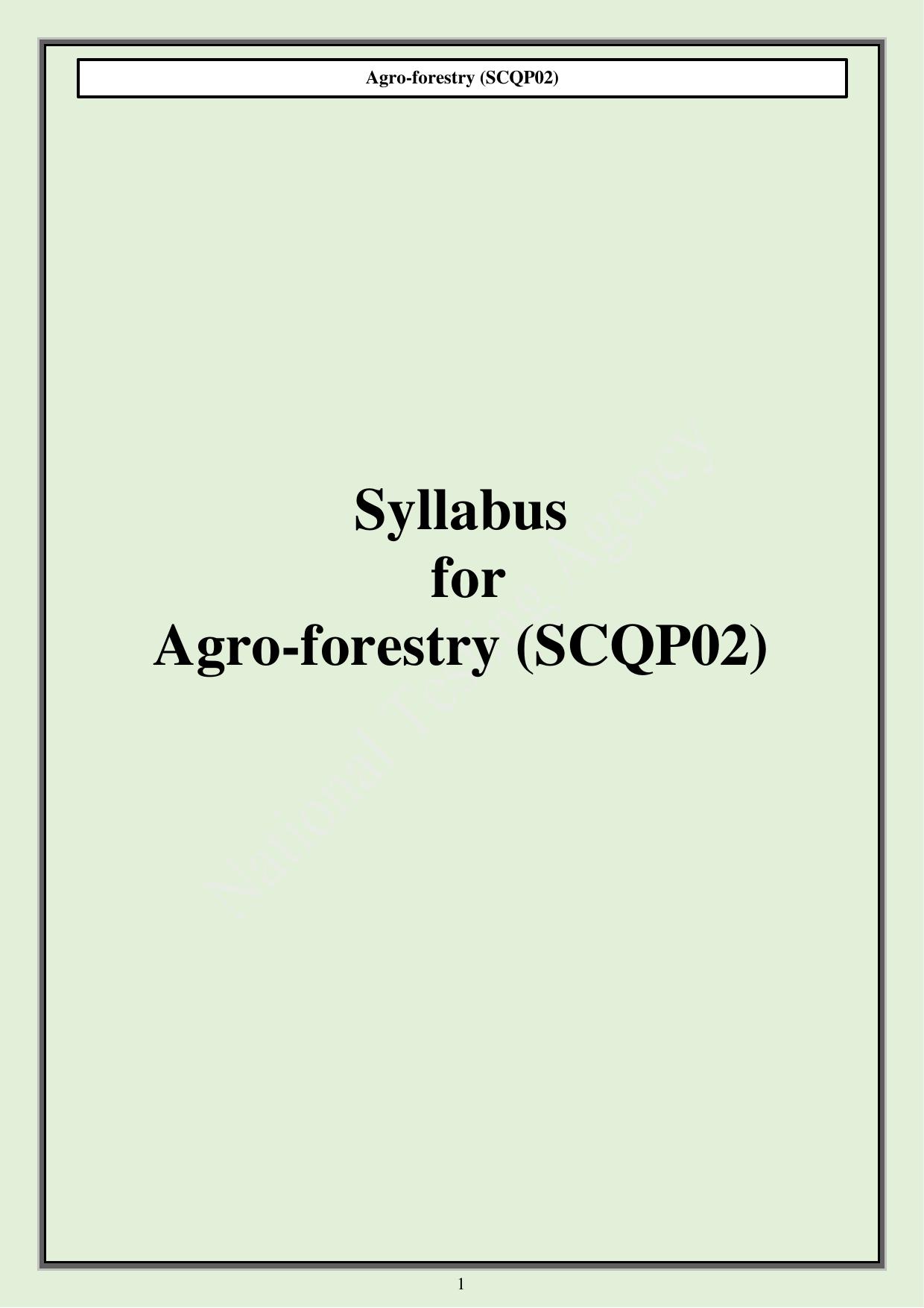 CUET PG Science Syllabus - Page 3
