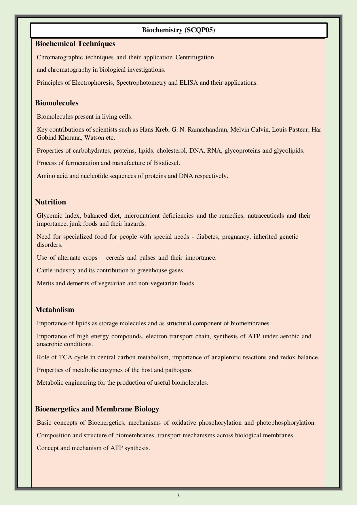 CUET PG Science Syllabus - Page 15