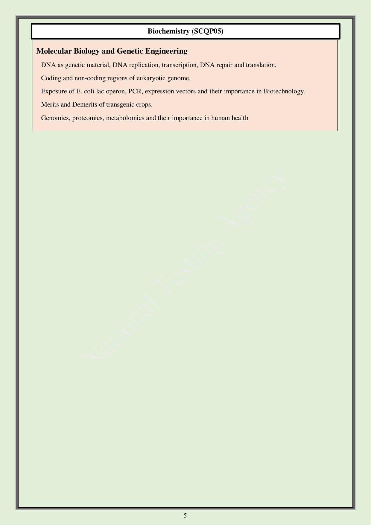 CUET PG Science Syllabus - Page 17