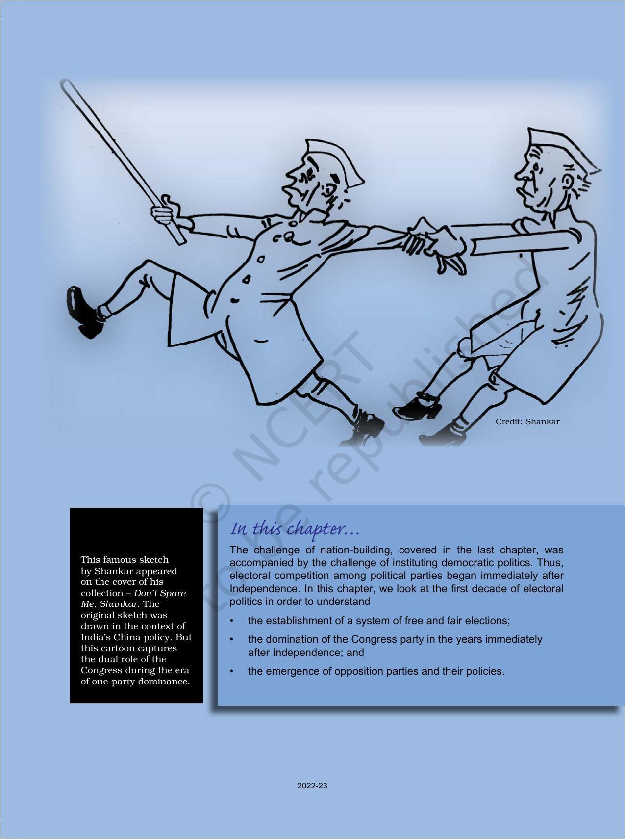 NCERT Book for Class 12 Political Science (Politics In India Since Independence) Chapter 2 Era of One-Party Dominance - Page 1