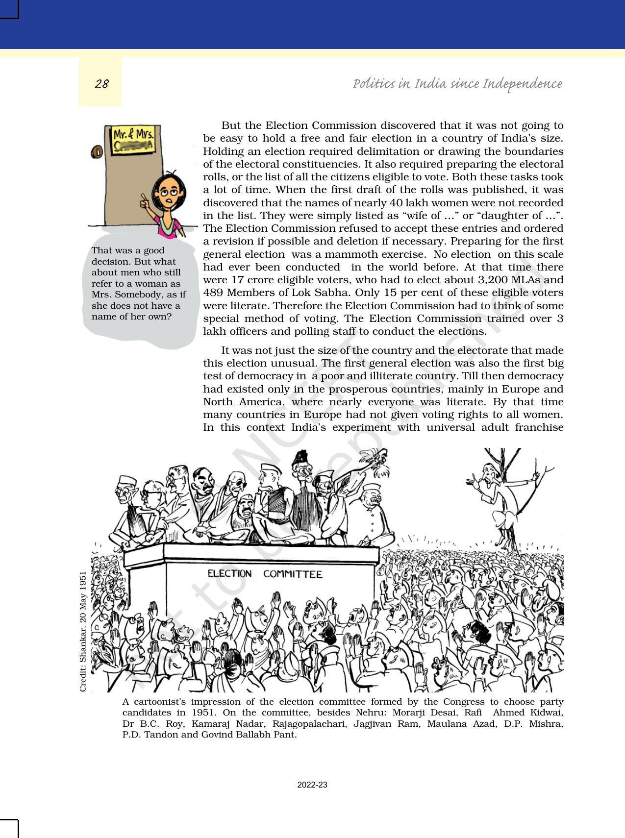NCERT Book for Class 12 Political Science (Politics In India Since Independence) Chapter 2 Era of One-Party Dominance - Page 3