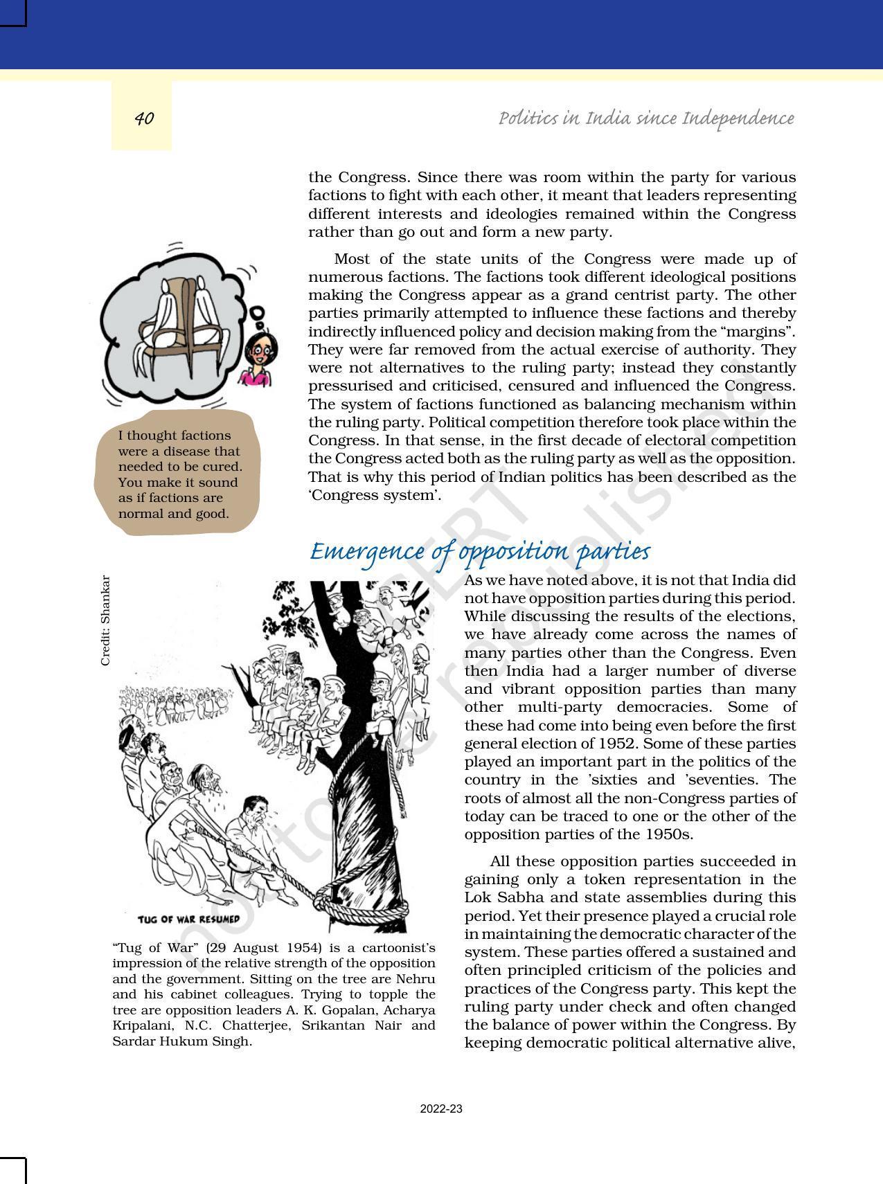 NCERT Book for Class 12 Political Science (Politics In India Since Independence) Chapter 2 Era of One-Party Dominance - Page 15