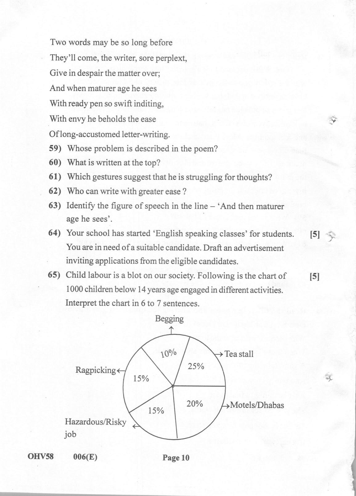Gujarat Board Class 12th Question Paper 2022: (F.L) English - Page 10