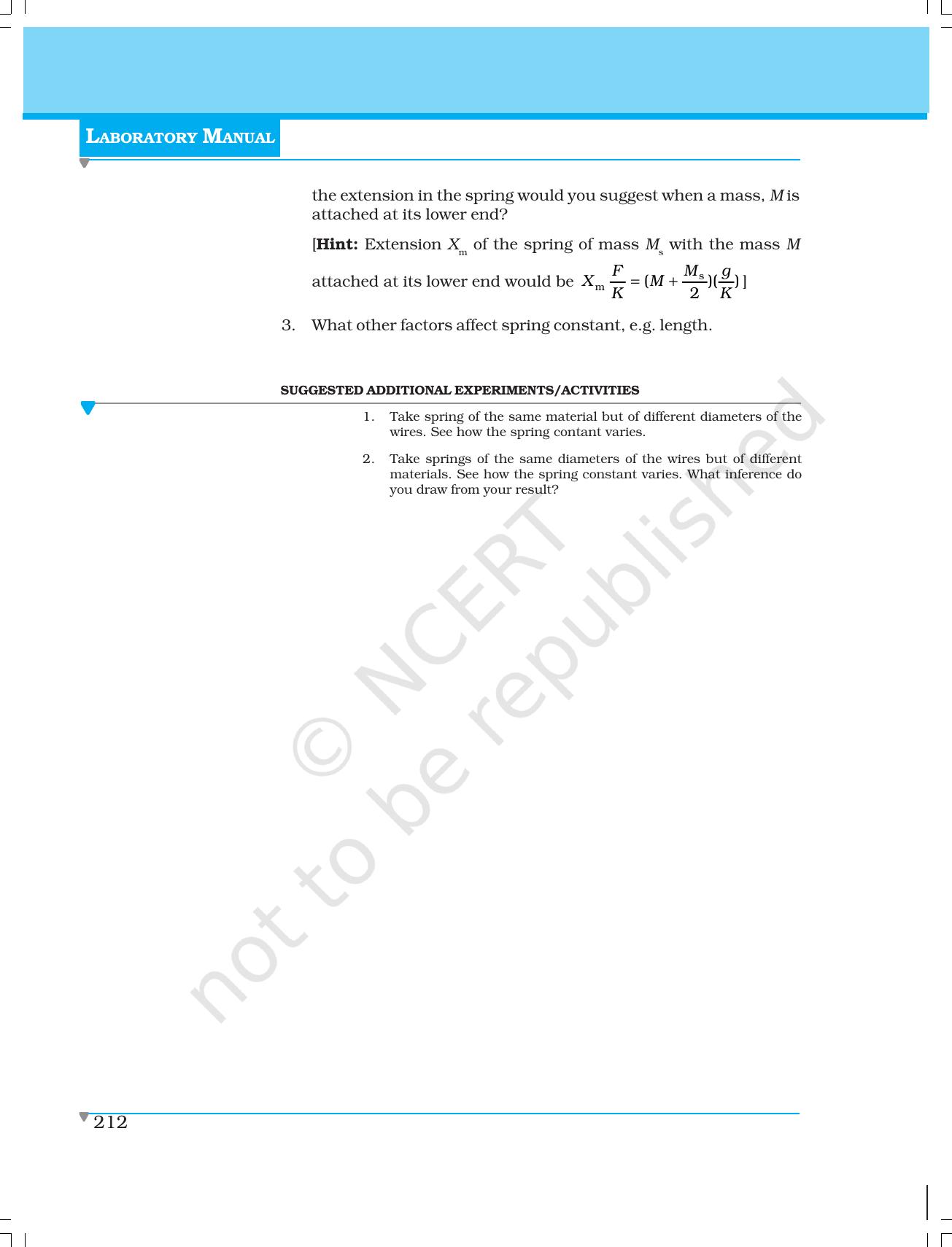 NCERT Laboratory Manuals for Class XI Physics - Project 9 - Page 5