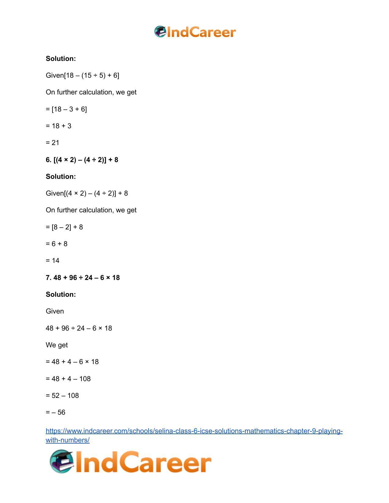 Selina Class 6 ICSE Solutions Mathematics : Chapter 9- Playing With Numbers - Page 4