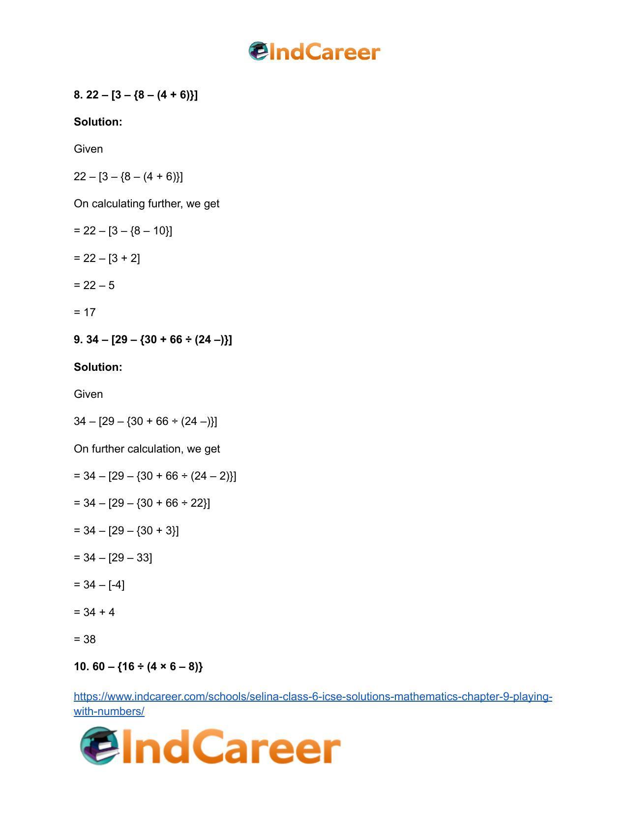 Selina Class 6 ICSE Solutions Mathematics : Chapter 9- Playing With Numbers - Page 5