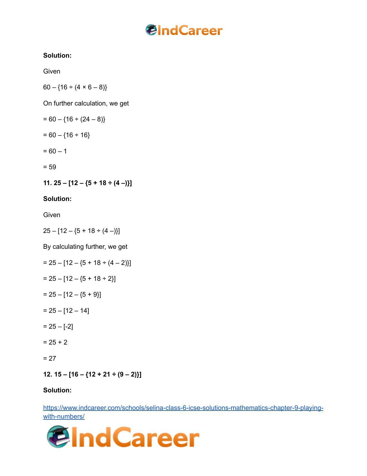 Selina Class 6 ICSE Solutions Mathematics : Chapter 9- Playing With Numbers - Page 6