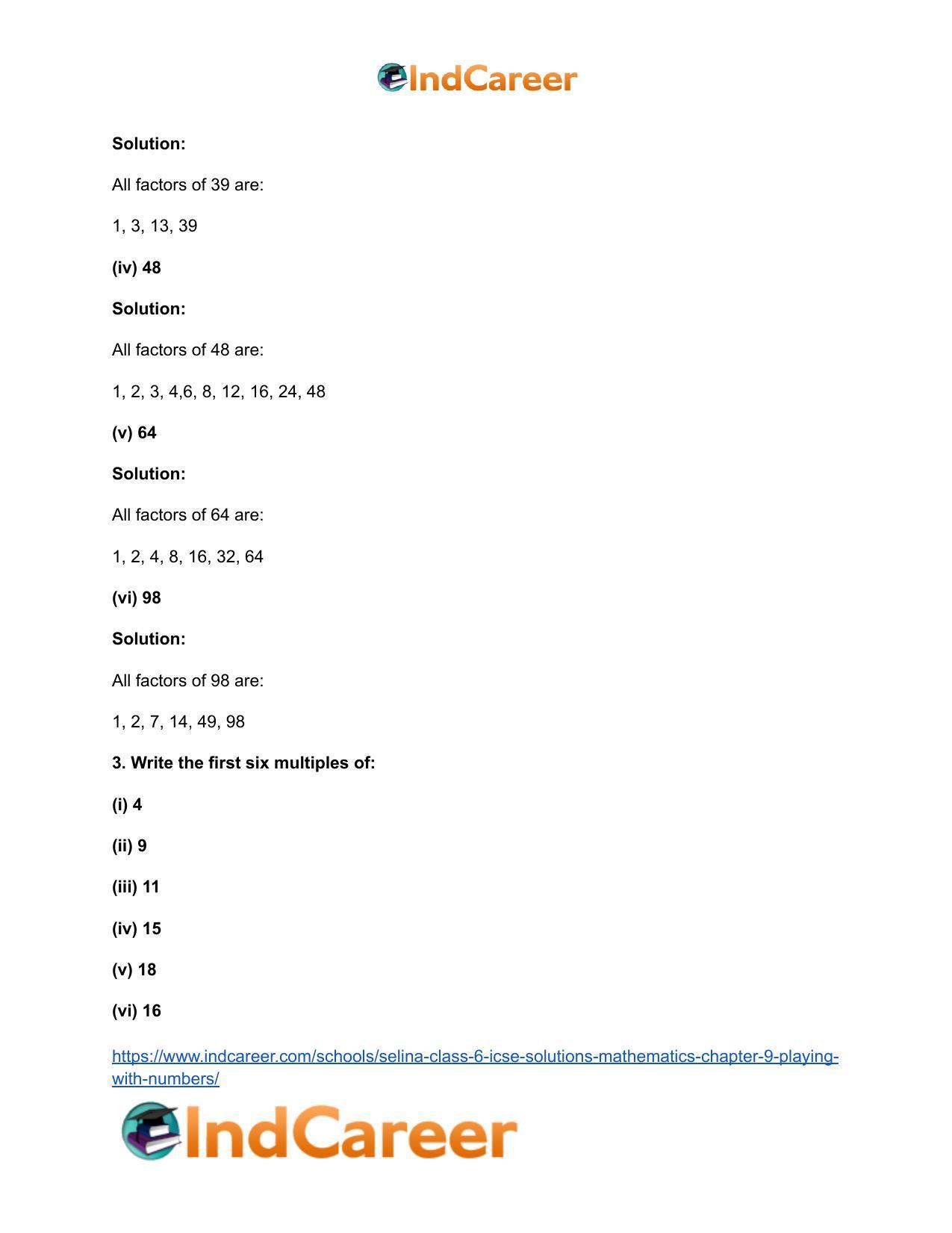 Selina Class 6 ICSE Solutions Mathematics : Chapter 9- Playing With Numbers - Page 9