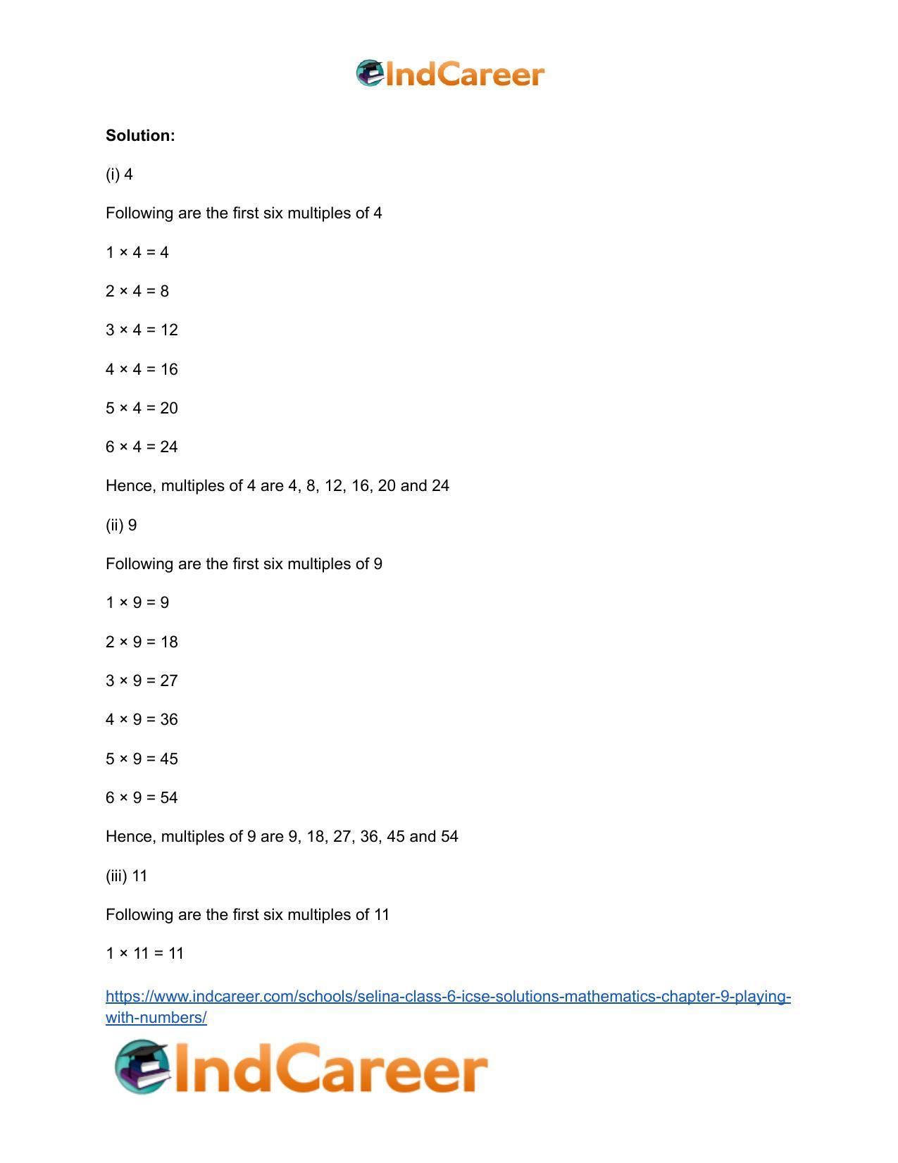 Selina Class 6 ICSE Solutions Mathematics : Chapter 9- Playing With Numbers - Page 10