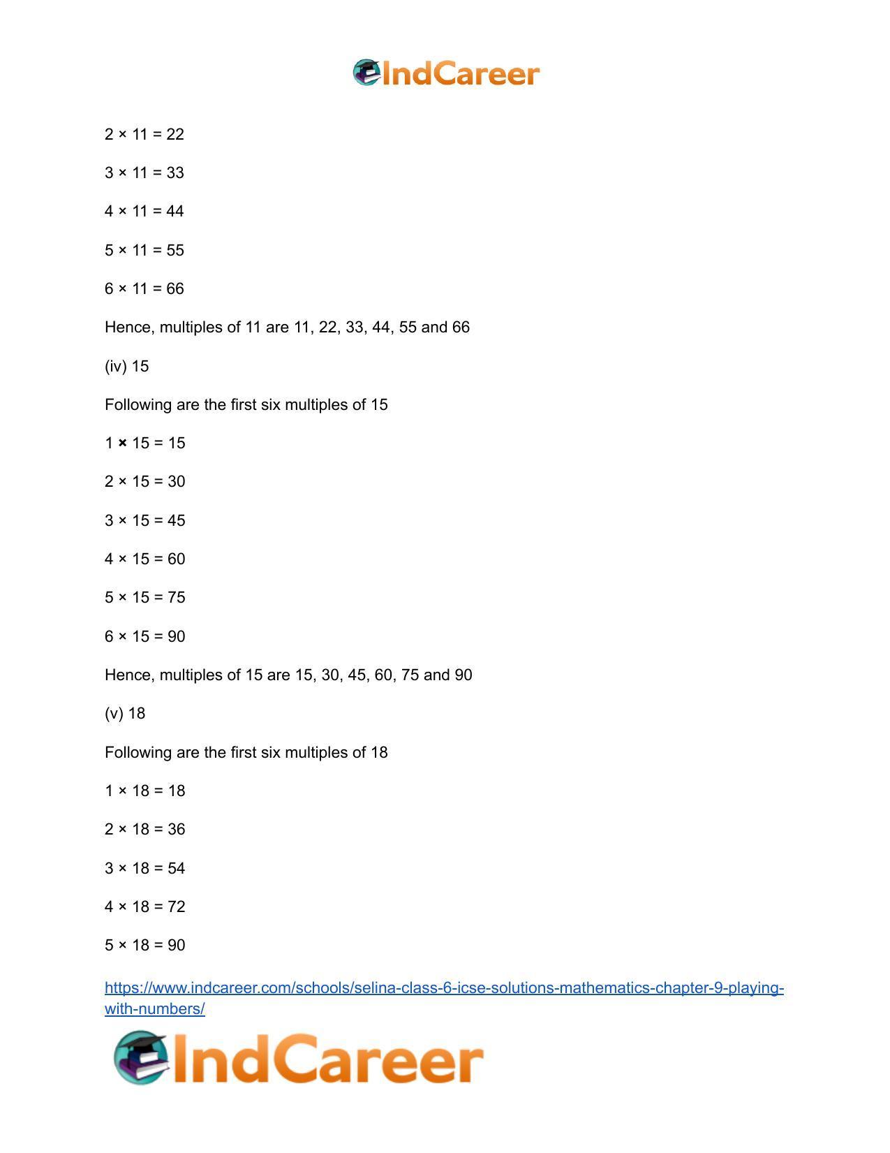 Selina Class 6 ICSE Solutions Mathematics : Chapter 9- Playing With Numbers - Page 11