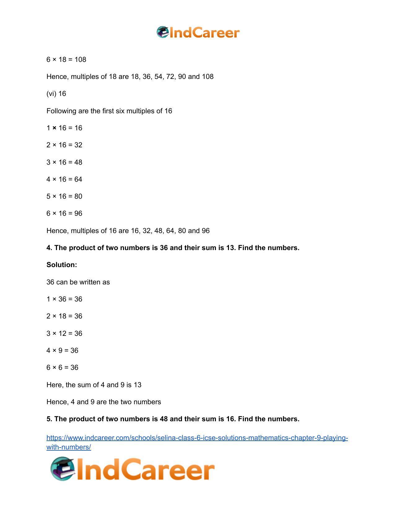 Selina Class 6 ICSE Solutions Mathematics : Chapter 9- Playing With Numbers - Page 12